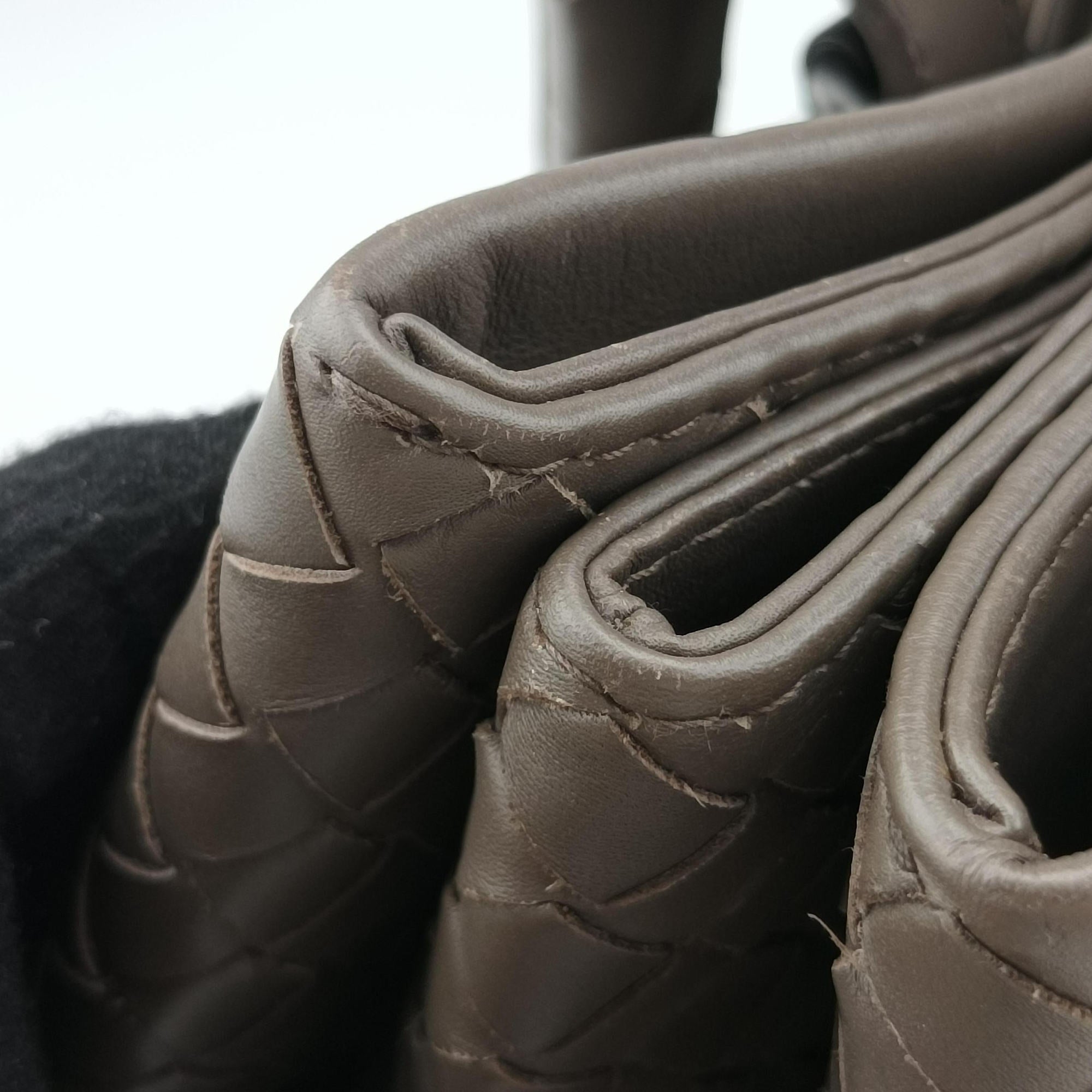 Roma Intrecciato Brown lambskin B00409209Pローマ イントレチャート ブラウン ラムスキン B00409209P