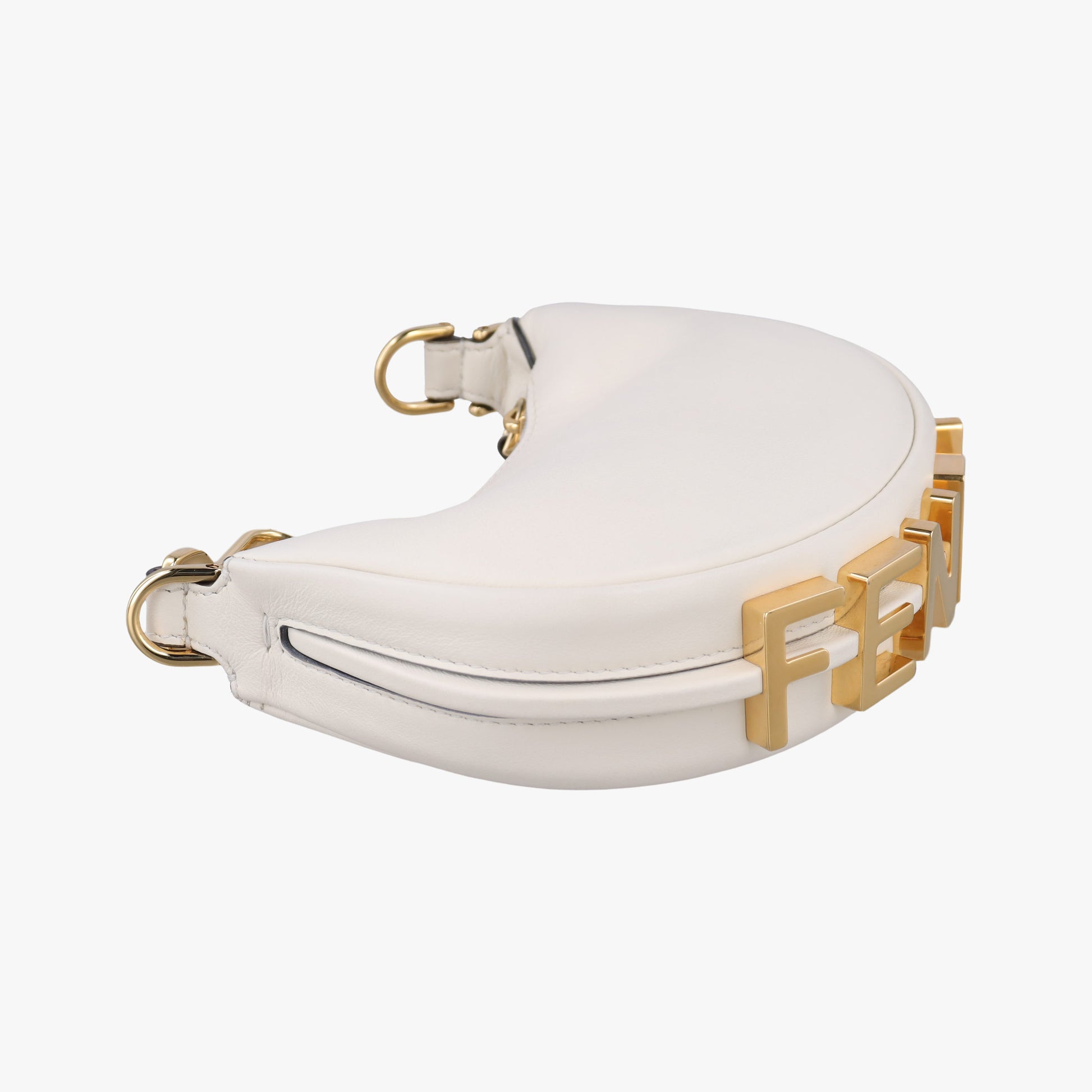 Nano Fendigraphy White Leather 7AS089 7AS089 A5DY 229.0189ナノ フェンディグラフィー ホワイト レザー 7AS089 7AS089 A5DY 229.0189