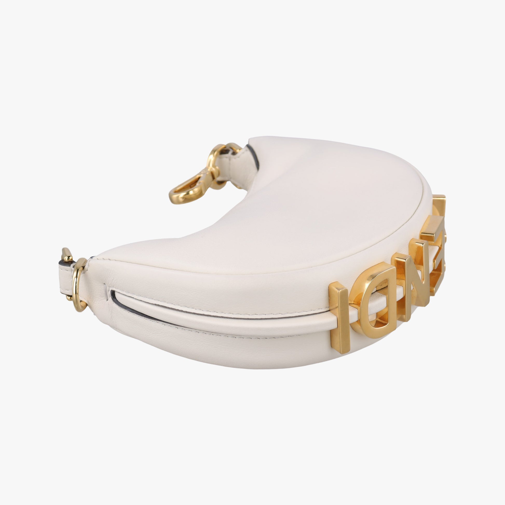Nano Fendigraphy White Leather 7AS089 7AS089 A5DY 229.0189ナノ フェンディグラフィー ホワイト レザー 7AS089 7AS089 A5DY 229.0189