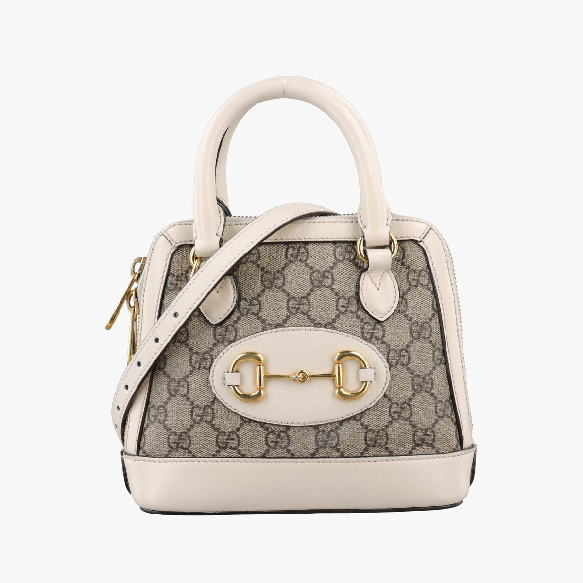 KEN SCOTT Horsebit 1955 beige×white PVC coated canvas×leather 640716 D034030455ホースビット 1955 ベージュ×ホワイト PVCコーティングキャンバス×レザー 640716 D034030455