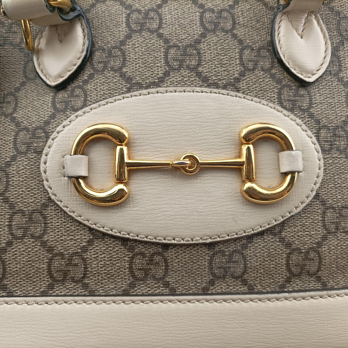 KEN SCOTT Horsebit 1955 beige×white PVC coated canvas×leather 640716 D034030455ホースビット 1955 ベージュ×ホワイト PVCコーティングキャンバス×レザー 640716 D034030455