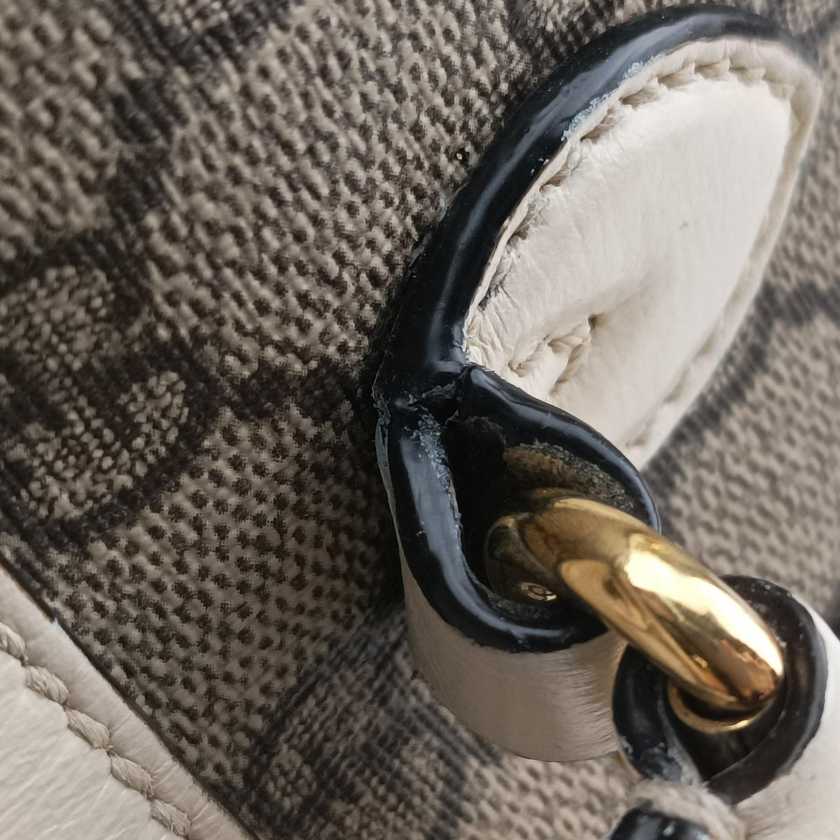 KEN SCOTT Horsebit 1955 beige×white PVC coated canvas×leather 640716 D034030455ホースビット 1955 ベージュ×ホワイト PVCコーティングキャンバス×レザー 640716 D034030455