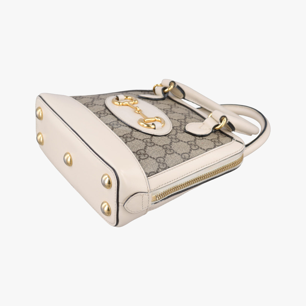 KEN SCOTT Horsebit 1955 beige×white PVC coated canvas×leather 640716 D034030455ホースビット 1955 ベージュ×ホワイト PVCコーティングキャンバス×レザー 640716 D034030455
