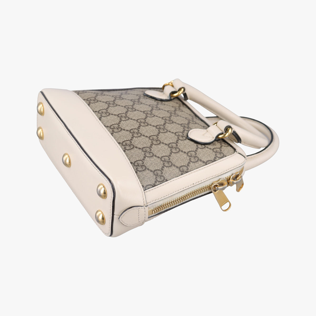 KEN SCOTT Horsebit 1955 beige×white PVC coated canvas×leather 640716 D034030455ホースビット 1955 ベージュ×ホワイト PVCコーティングキャンバス×レザー 640716 D034030455