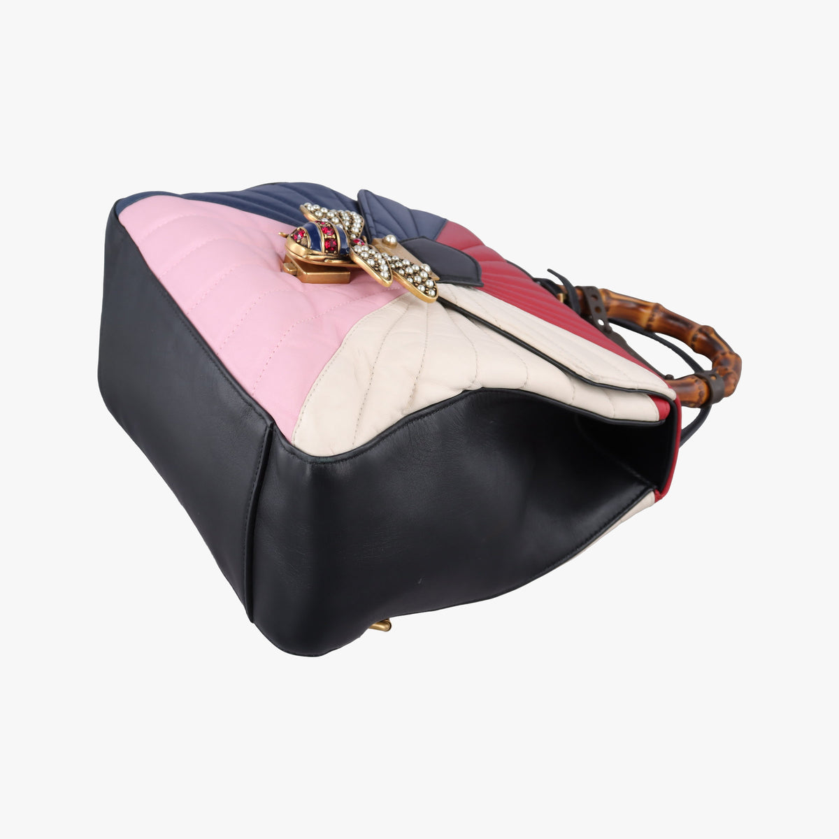 Queen Margaret Bamboo Multicolour Leather 476664 H0222474126クイーンマーガレット バンブー マルチカラー レザー 476664 H0222474126