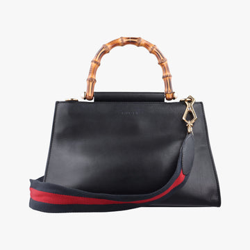 Bamboo Web Nymphaea Black Leather 459076 E021144074ニムフェア バンブー ウェブ ブラック レザー 459076 E021144074
