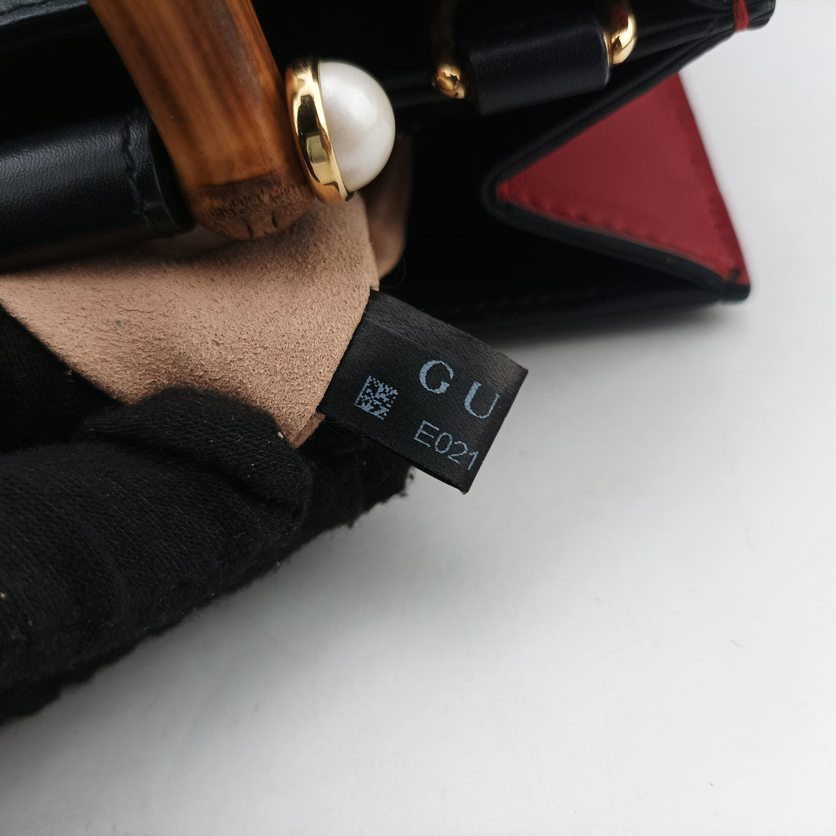 Bamboo Web Nymphaea Black Leather 459076 E021144074ニムフェア バンブー ウェブ ブラック レザー 459076 E021144074