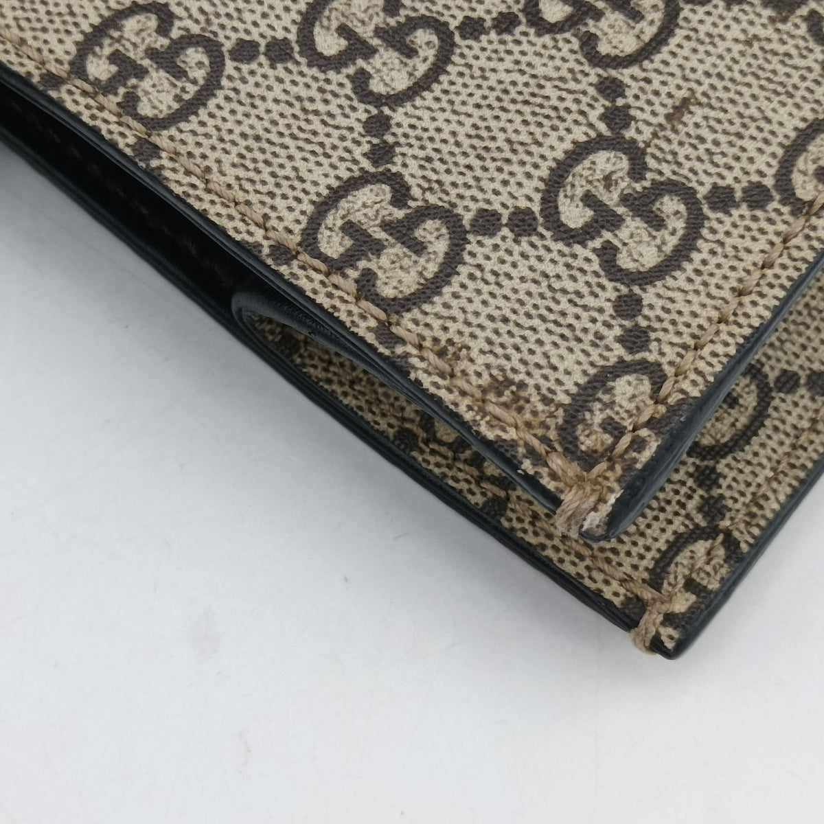 GG Supreme Bee beige×black PVC coated canvas×Leather 450950 G020712977GGスプリーム ビー ベージュ×ブラック PVCコーティングキャンバス×レザー 450950 G020712977