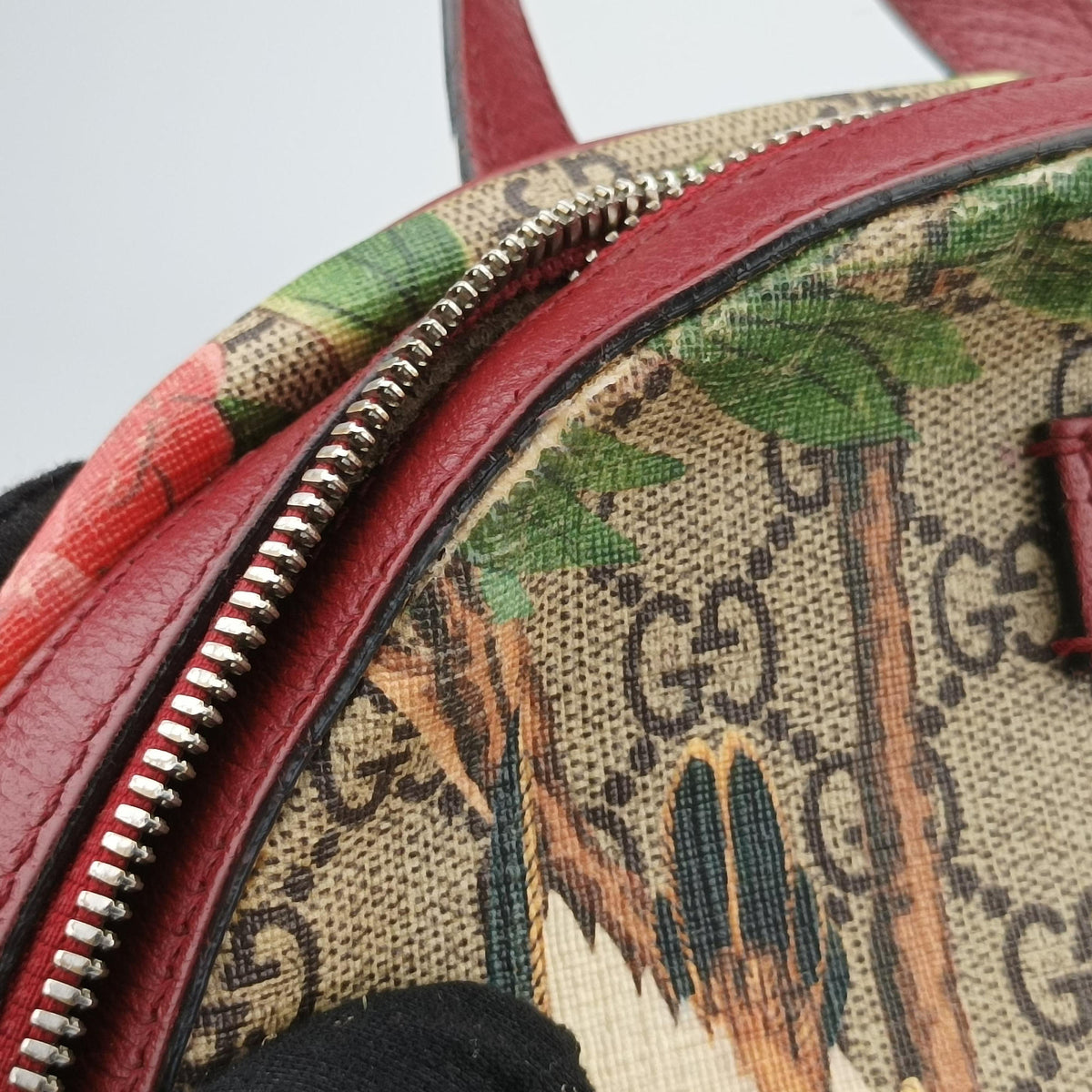 GG Supreme Tian Beige×multicolor PVC coated canvas×Leather 427042 G020481816GGスプリームティアン ベージュ×マルチカラー PVCコーティングキャンバス×レザー 427042 G020481816