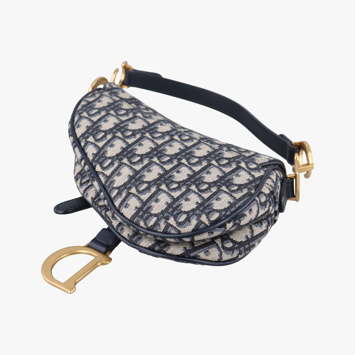 Saddle Navy Jacquard × Leather 05-RU-0231サドル ネイビー ジャガード×レザー 05-RU-0231