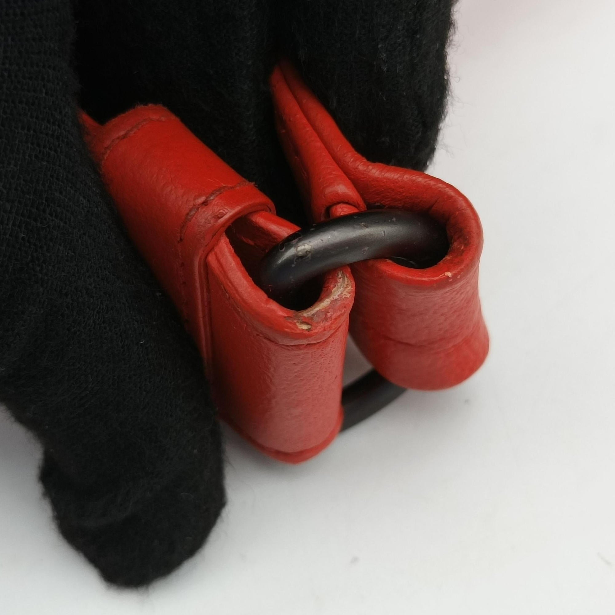 CAMPANA Intrecciato Red lambskin B00106913Mカンパーナ イントレチャート レッド ラムスキン B00106913M