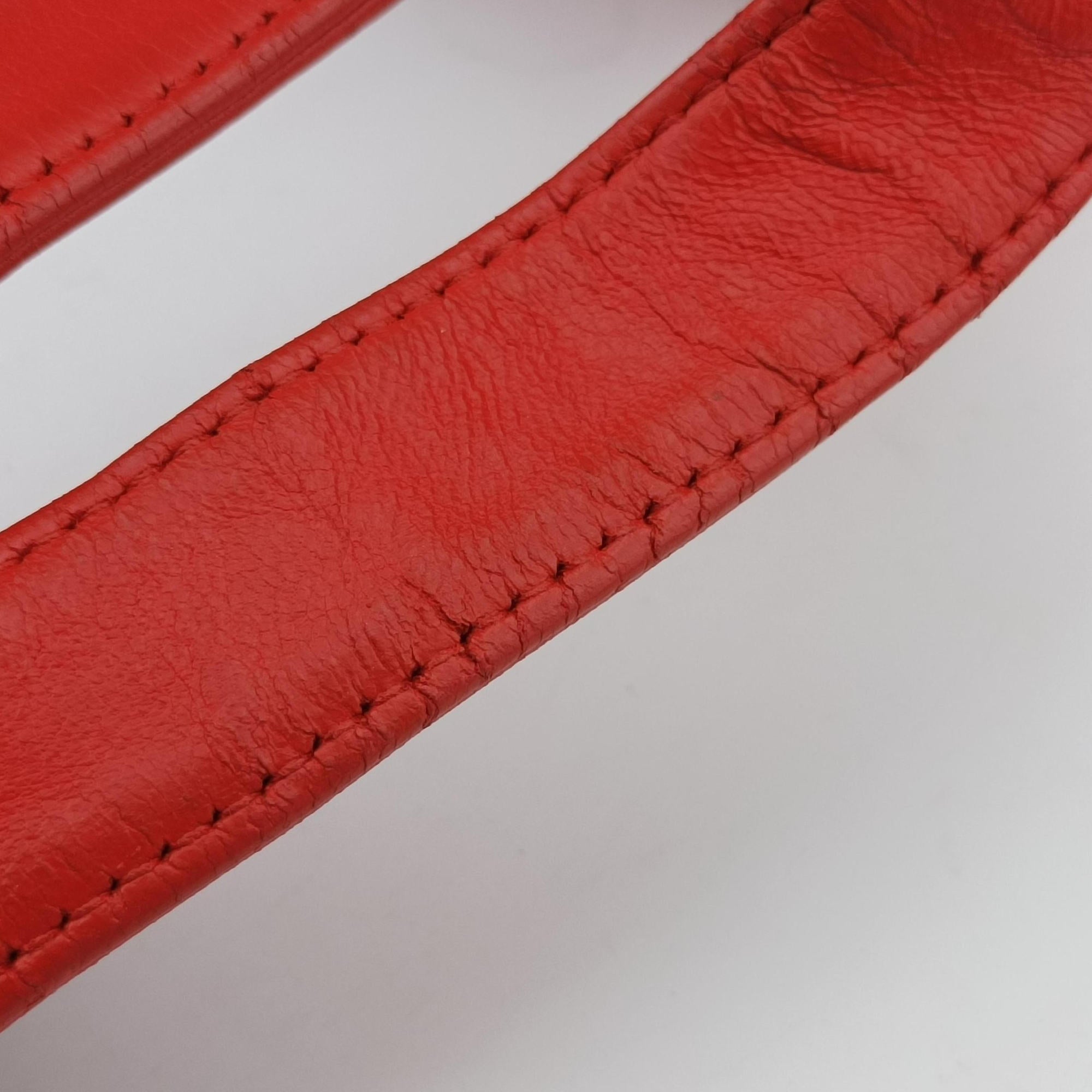 CAMPANA Intrecciato Red lambskin B00106913Mカンパーナ イントレチャート レッド ラムスキン B00106913M