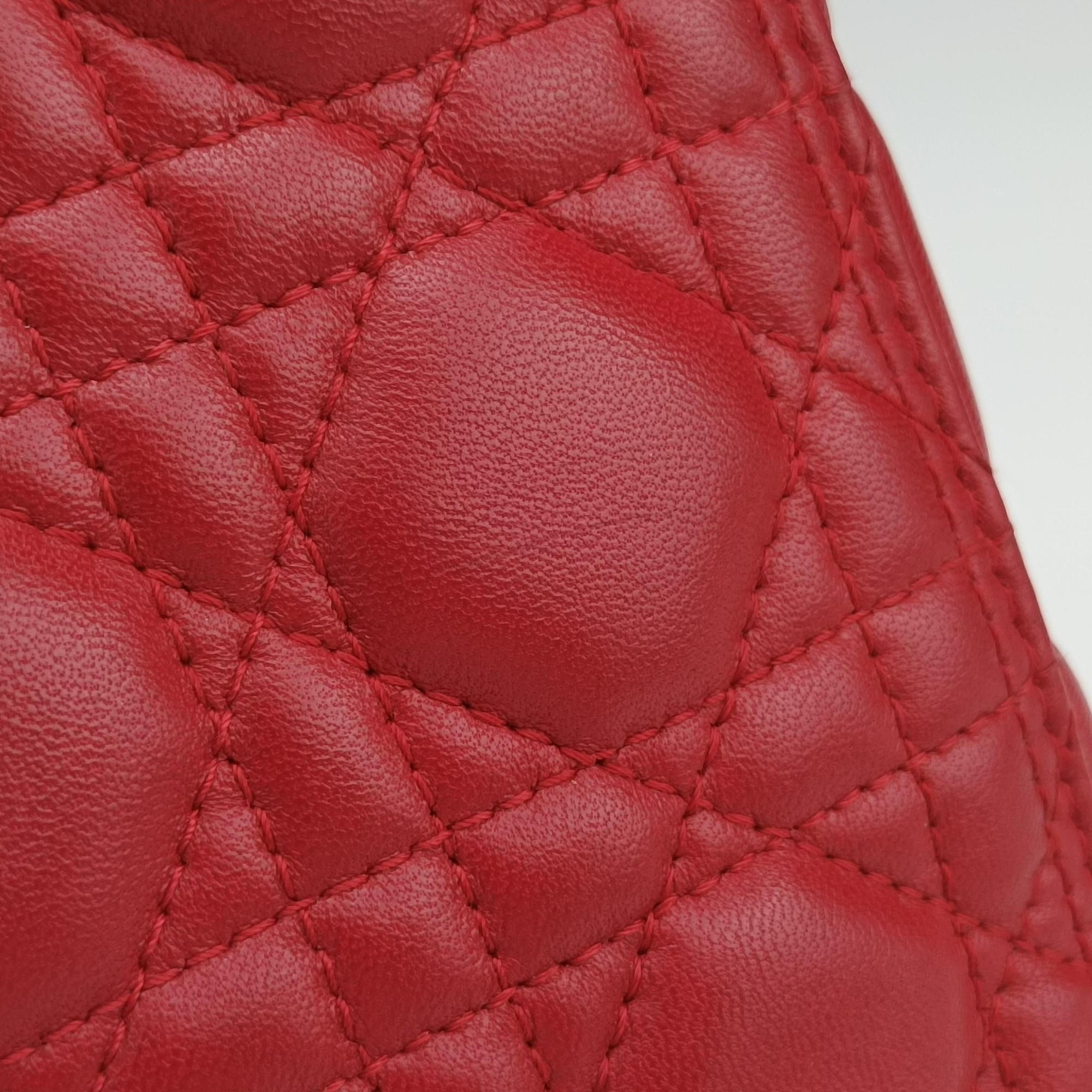 Lady Dior Red lambskin 15-BO-0143レディディオール レッド ラムスキン 15-BO-0143