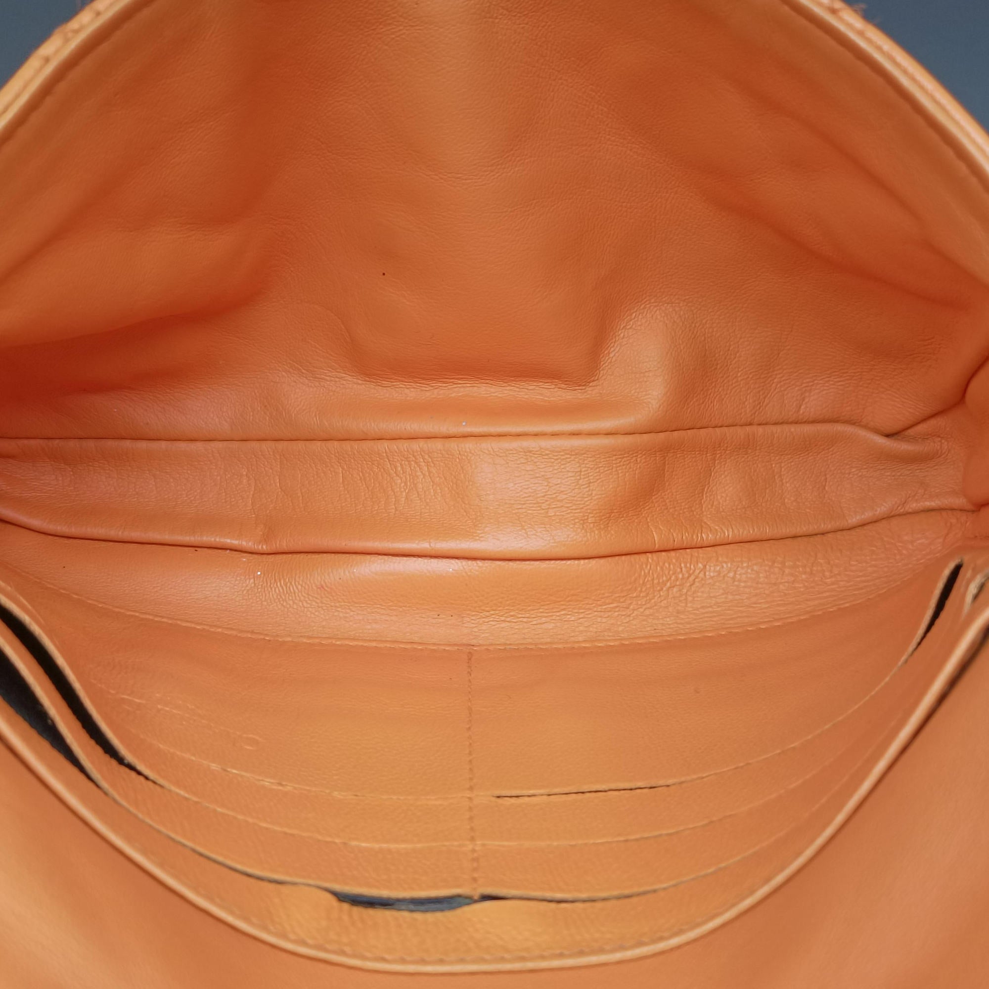 Miss Dior Cannage New Lock Orange lambskin 03-LU-0192ミスディオール カナージュ ニューロック オレンジ ラムスキン 03-LU-0192
