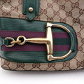 Horsebit Hasler Green × Brown GGCanvas×Leather 137475 ホースビット ハスラー グリーン × ブラウン GGキャンバス×レザー 137475 