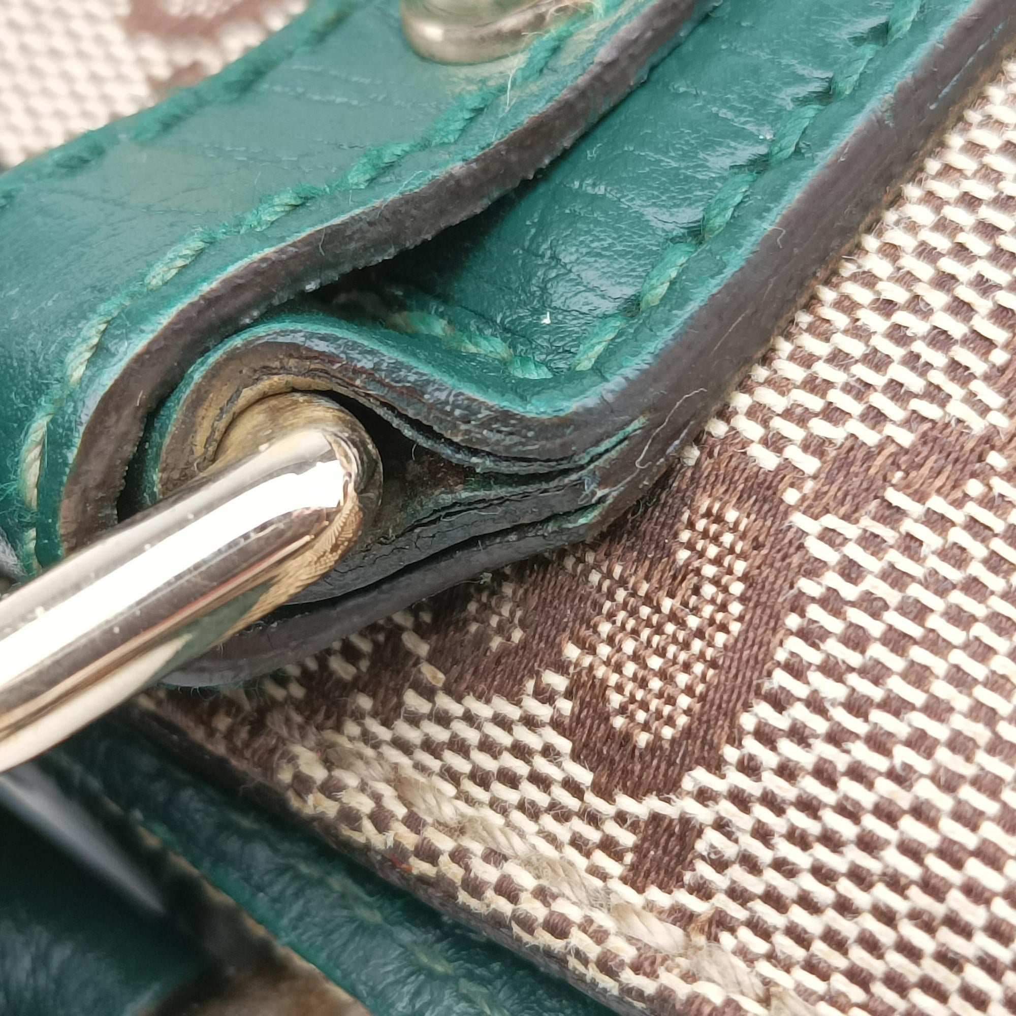 Horsebit Hasler Green × Brown GGCanvas×Leather 137475 ホースビット ハスラー グリーン × ブラウン GGキャンバス×レザー 137475 