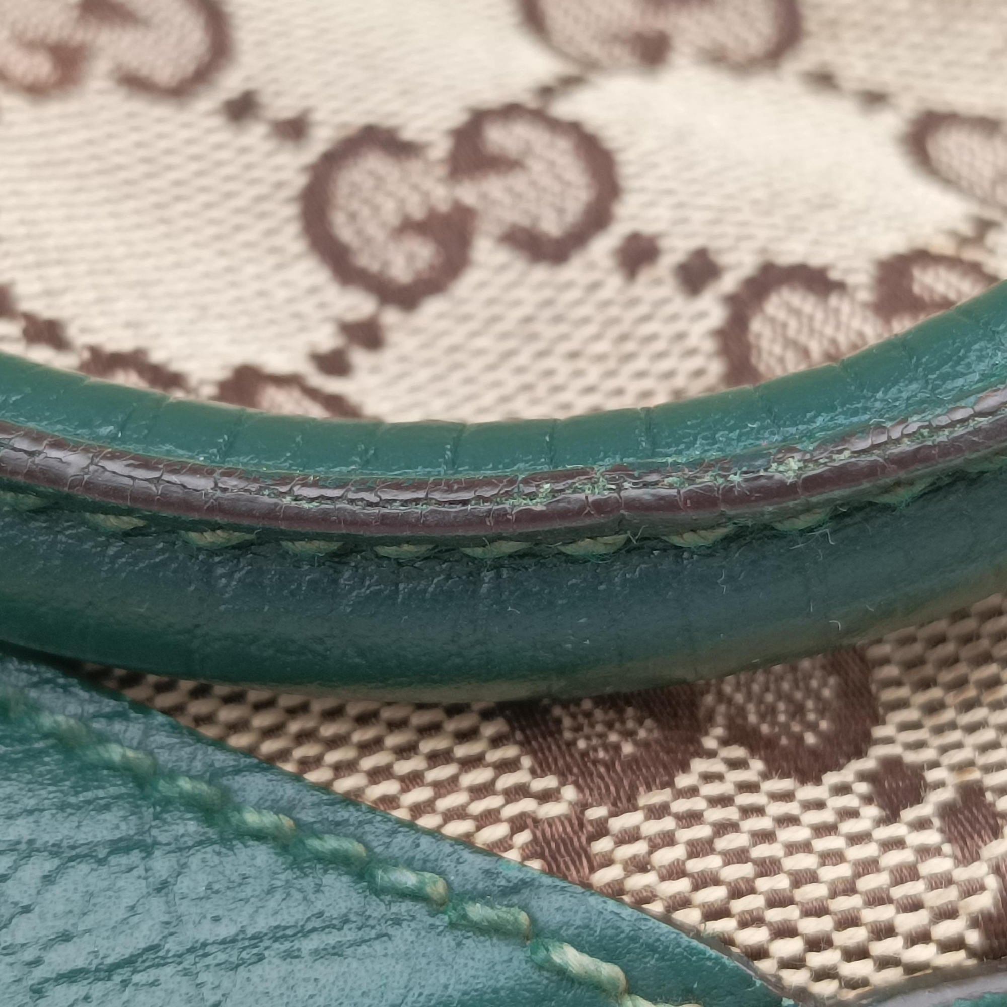 Horsebit Hasler Green × Brown GGCanvas×Leather 137475 ホースビット ハスラー グリーン × ブラウン GGキャンバス×レザー 137475 