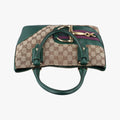Horsebit Hasler Green × Brown GGCanvas×Leather 137475 ホースビット ハスラー グリーン × ブラウン GGキャンバス×レザー 137475 