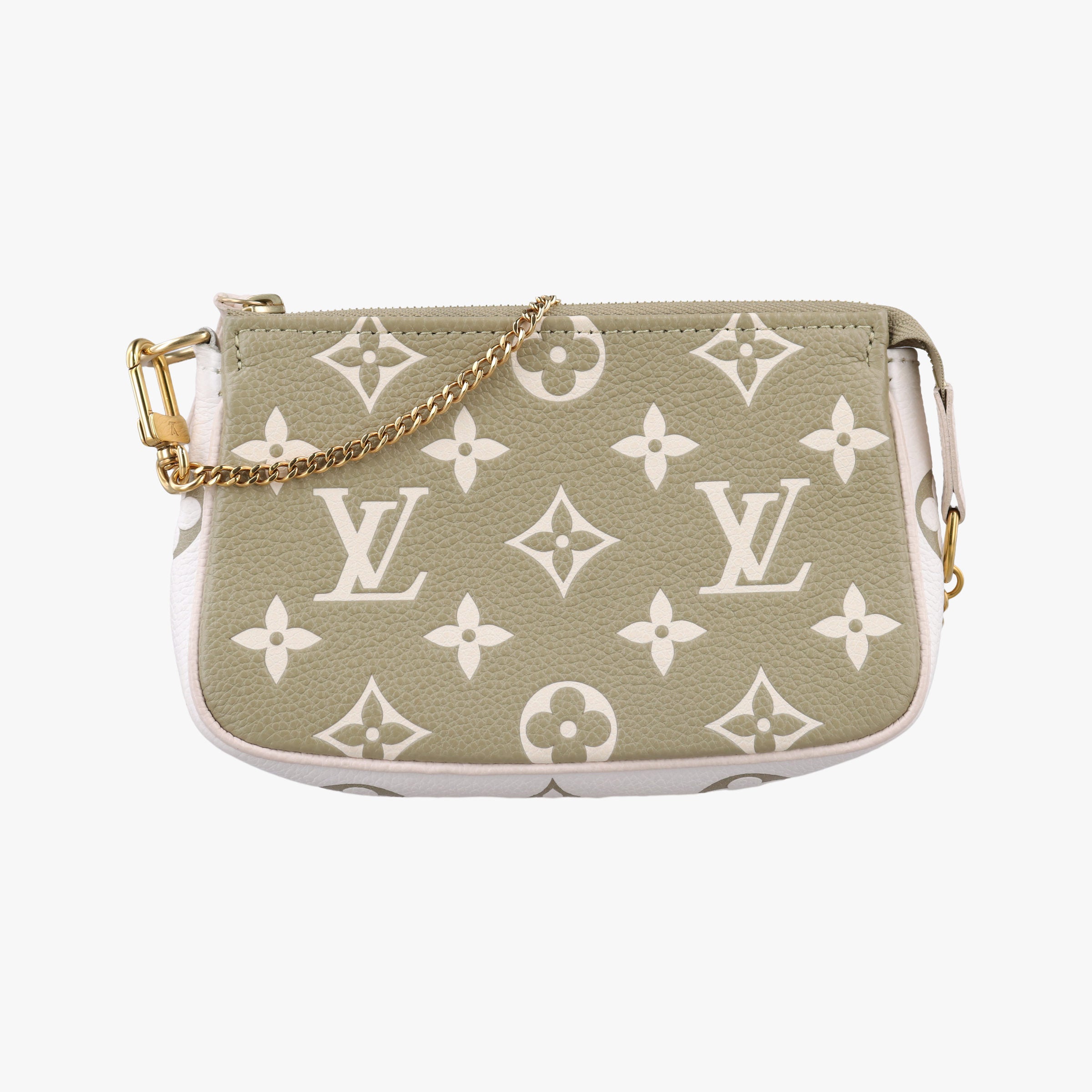 Mini Pochette Accessoires Khaki × Beige Monogram Empreinte M81284 IC Chipミニポシェットアクセサリー カーキ × ベージュ モノグラム アンプラント M81284 ICチップ