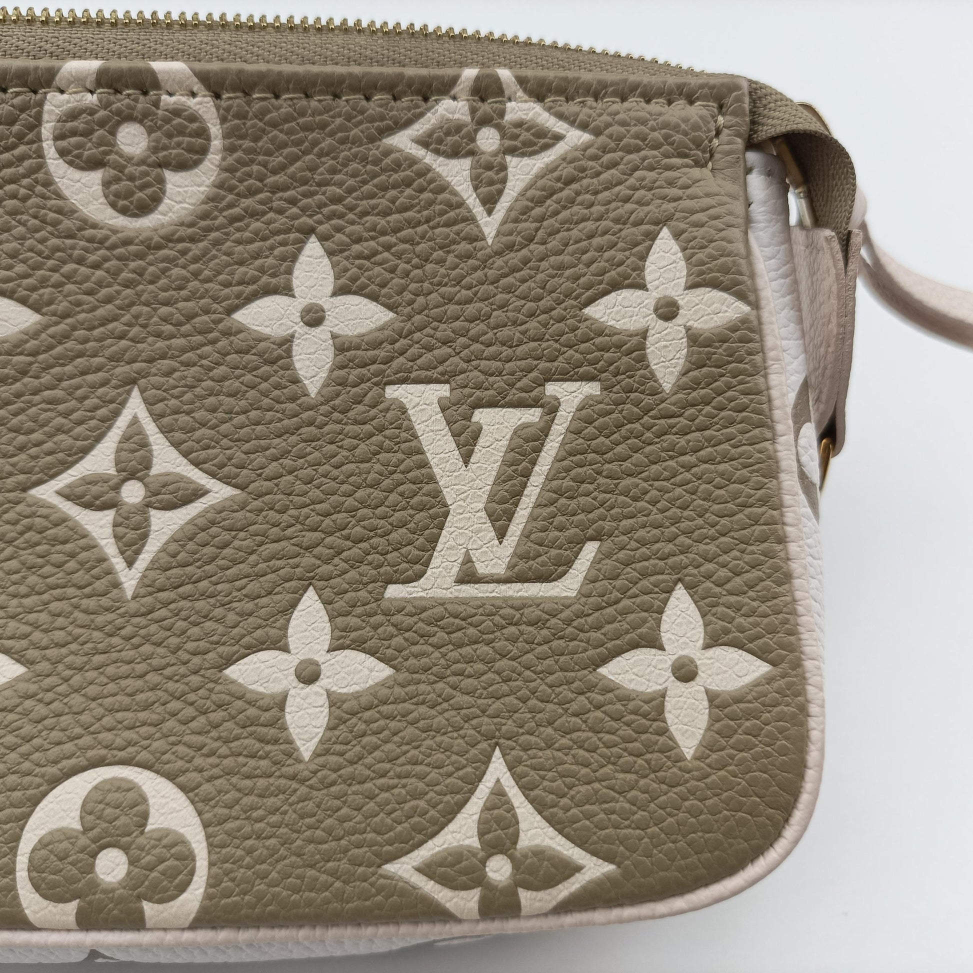 Mini Pochette Accessoires Khaki × Beige Monogram Empreinte M81284 IC Chipミニポシェットアクセサリー カーキ × ベージュ モノグラム アンプラント M81284 ICチップ