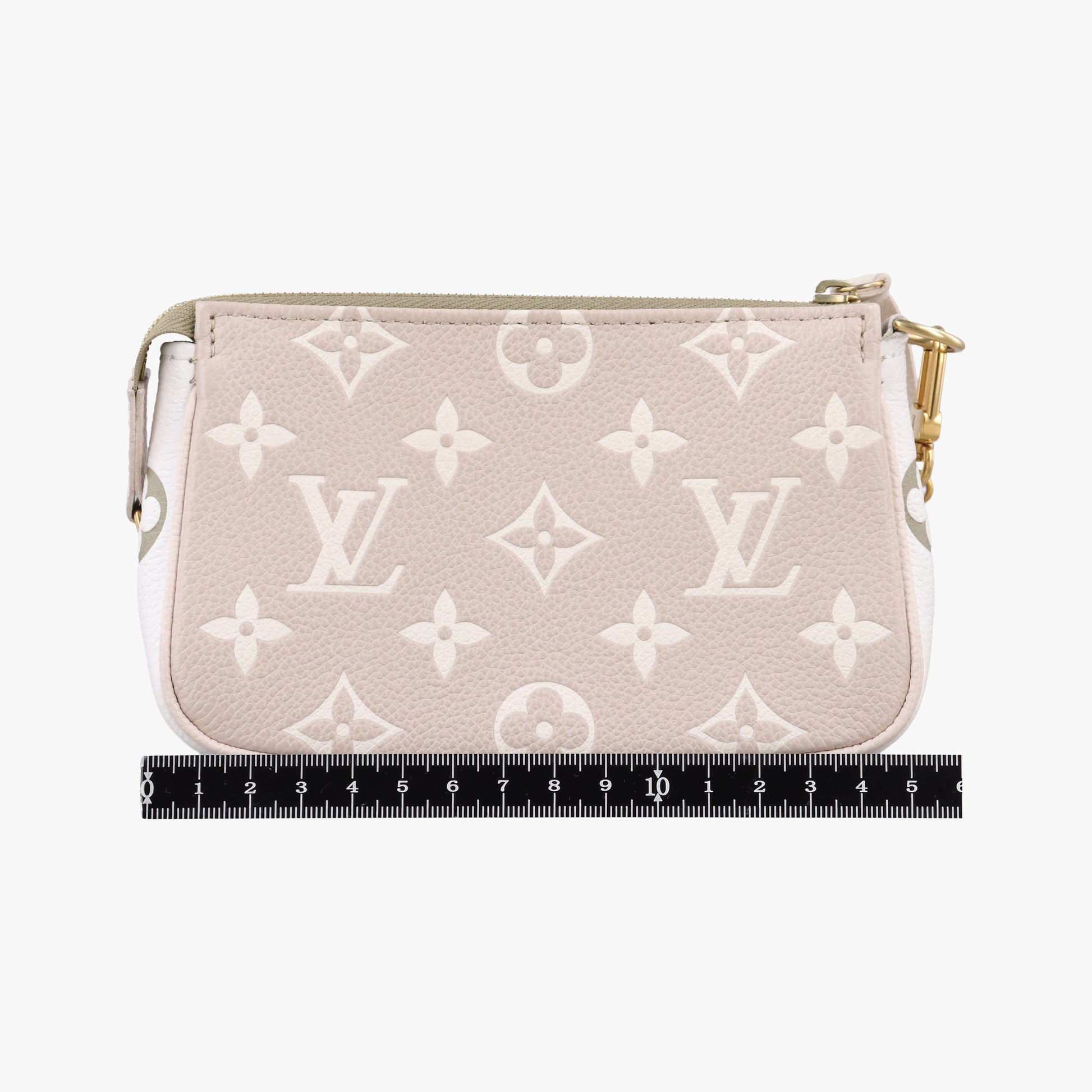 Mini Pochette Accessoires Khaki × Beige Monogram Empreinte M81284 IC Chipミニポシェットアクセサリー カーキ × ベージュ モノグラム アンプラント M81284 ICチップ
