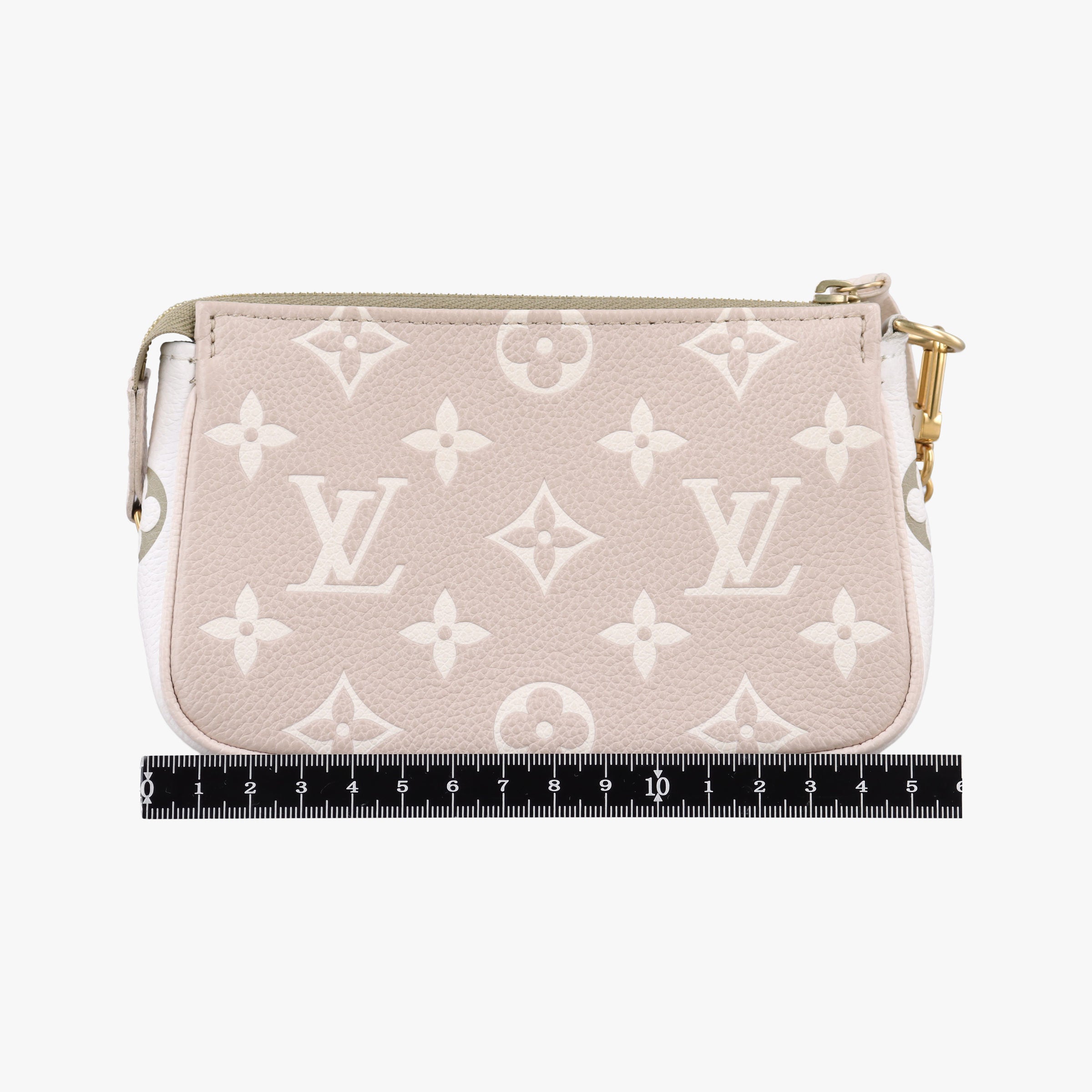 Mini Pochette Accessoires Khaki × Beige Monogram Empreinte M81284 IC Chipミニポシェットアクセサリー カーキ × ベージュ モノグラム アンプラント M81284 ICチップ