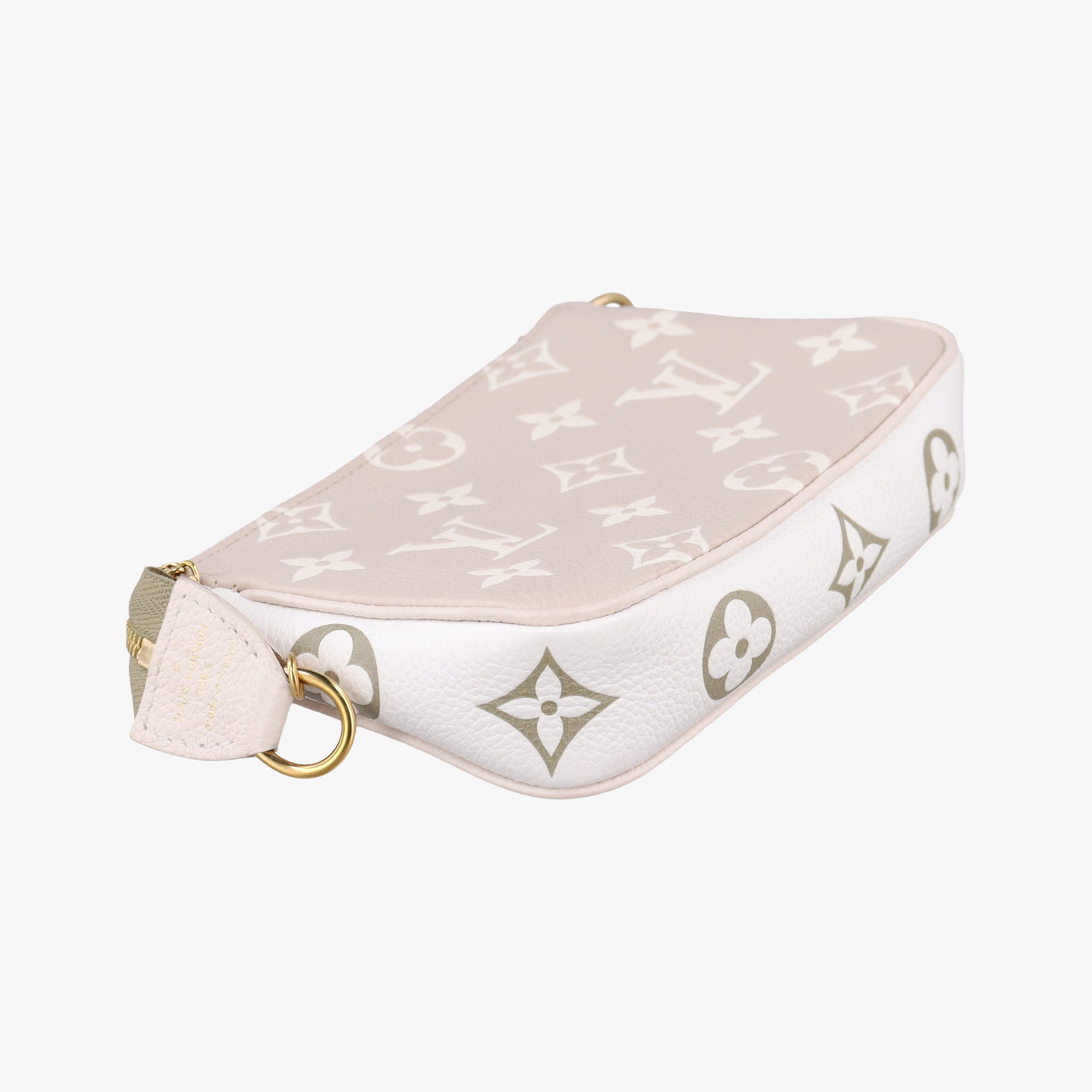 Mini Pochette Accessoires Khaki × Beige Monogram Empreinte M81284 IC Chipミニポシェットアクセサリー カーキ × ベージュ モノグラム アンプラント M81284 ICチップ
