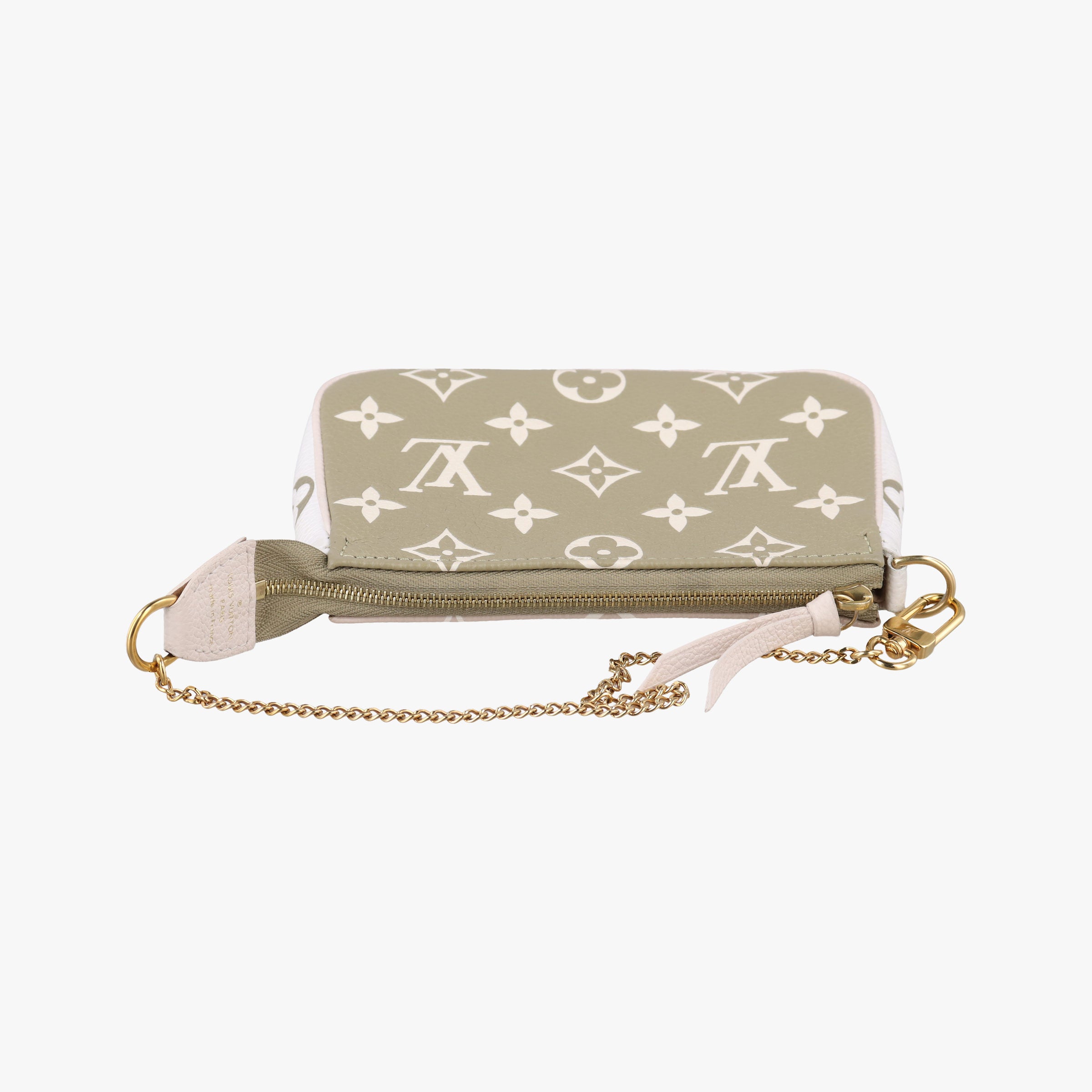 Mini Pochette Accessoires Khaki × Beige Monogram Empreinte M81284 IC Chipミニポシェットアクセサリー カーキ × ベージュ モノグラム アンプラント M81284 ICチップ