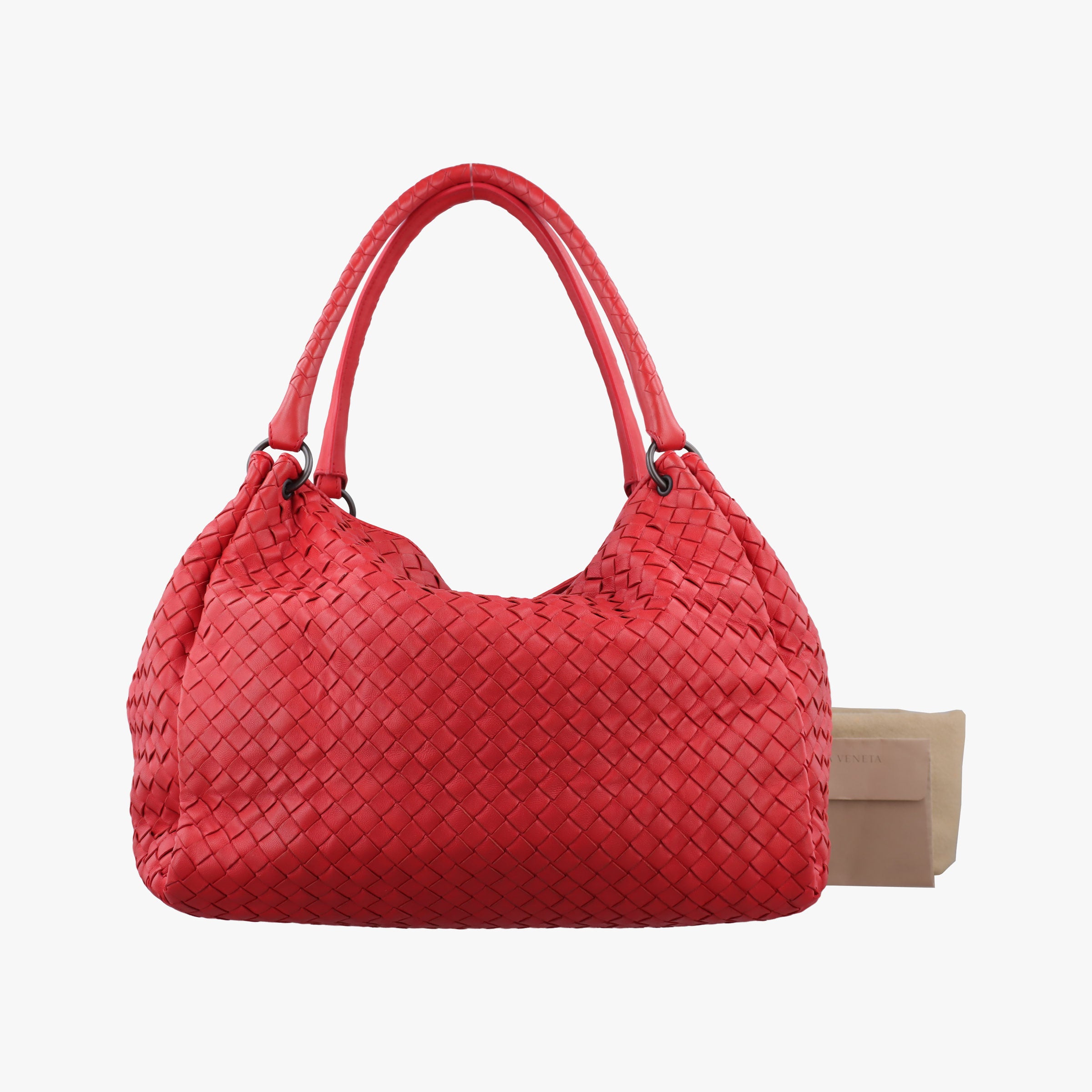Parachute Intrecciato Red Lambskin B02870693Jパラシュート イントレチャート レッド ラムスキン B02870693J