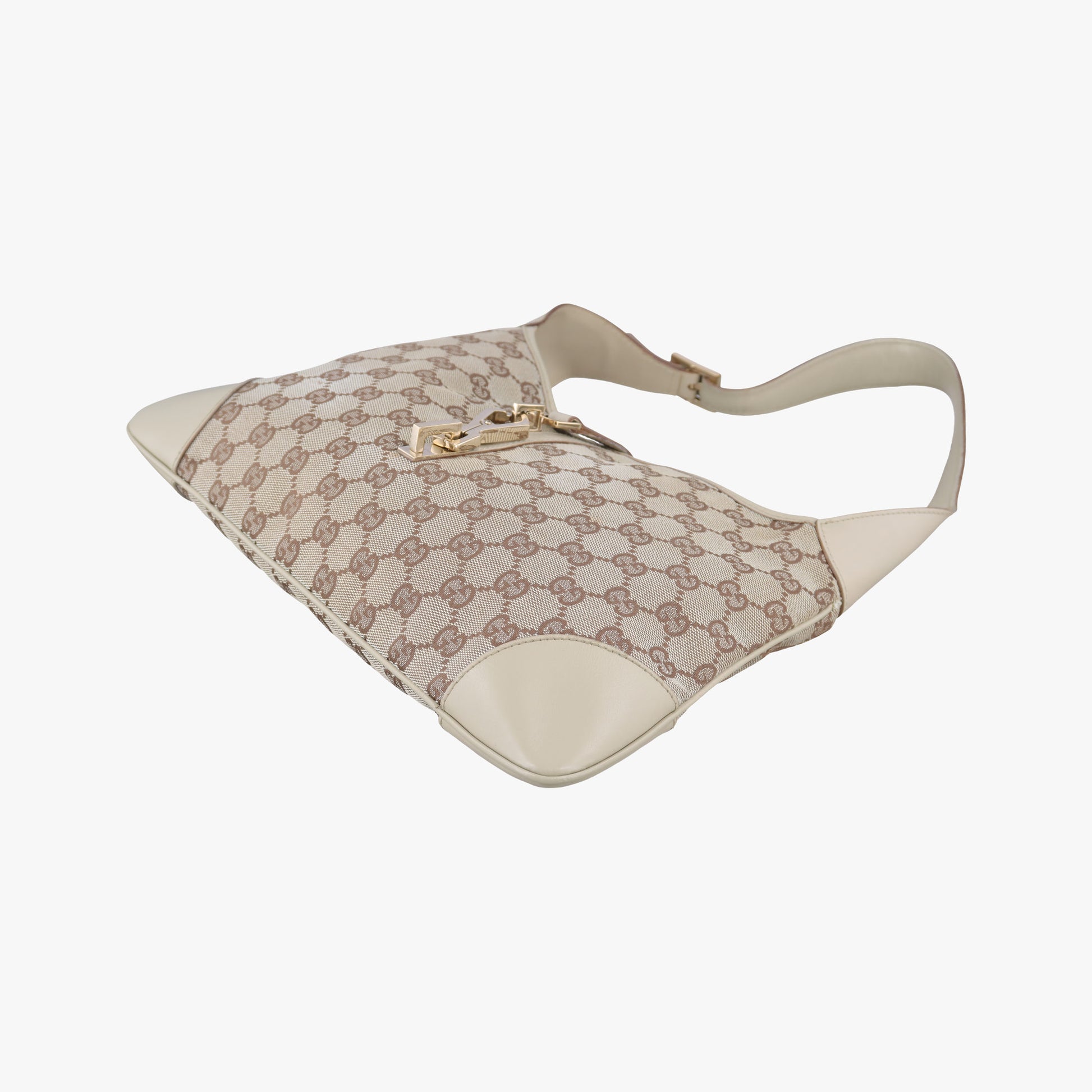 Jackie Ivory × Beige canvas×leather 001.40 ジャッキー アイボリー × ベージュ キャンバス×レザー 001.40 
