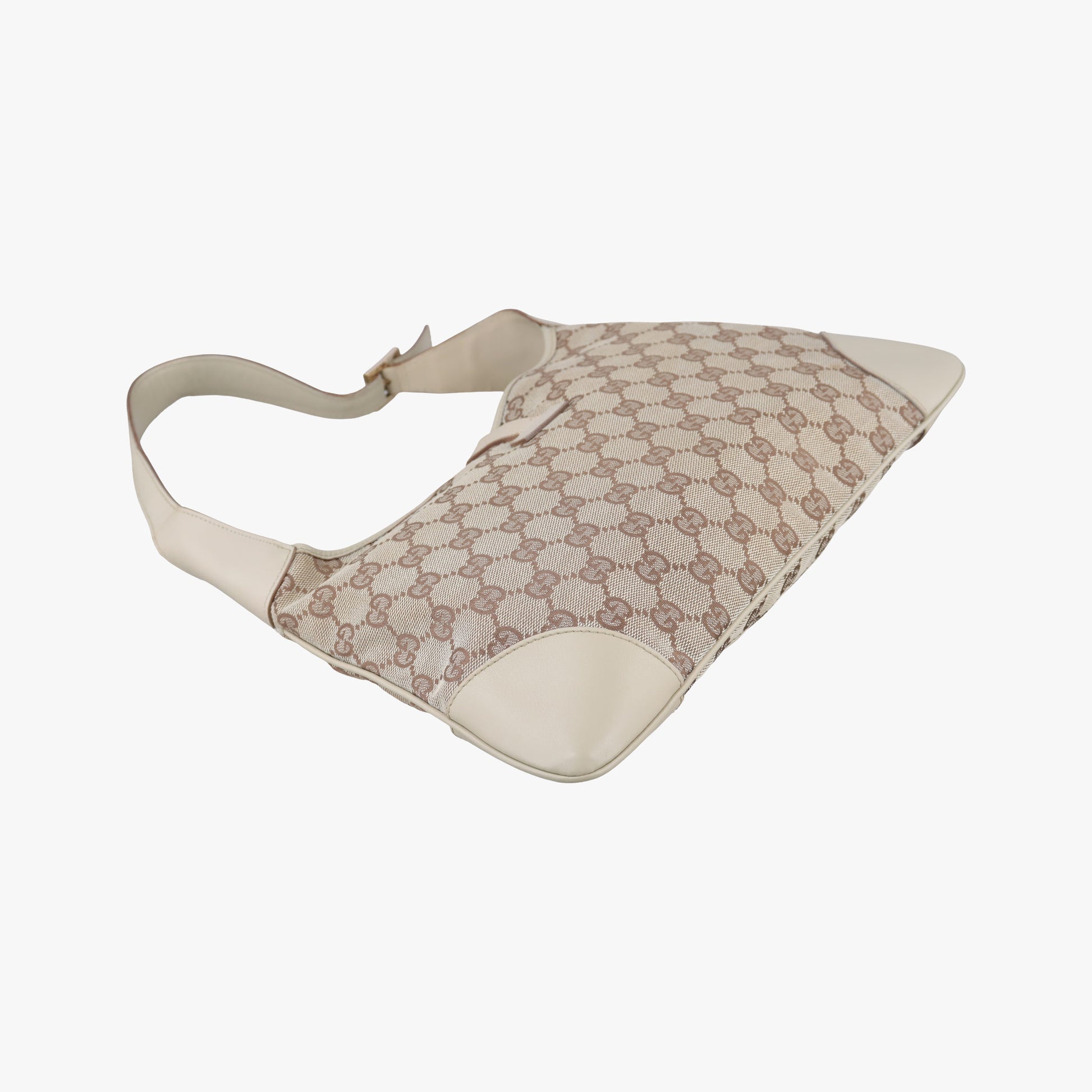 Jackie Ivory × Beige canvas×leather 001.40 ジャッキー アイボリー × ベージュ キャンバス×レザー 001.40 