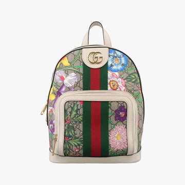 Ophidia Flora Multicolour PVC coated canvas×leather 547965 D030302144オフィディア フローラ マルチカラー PVCコーティングキャンバス×レザー 547965 D030302144