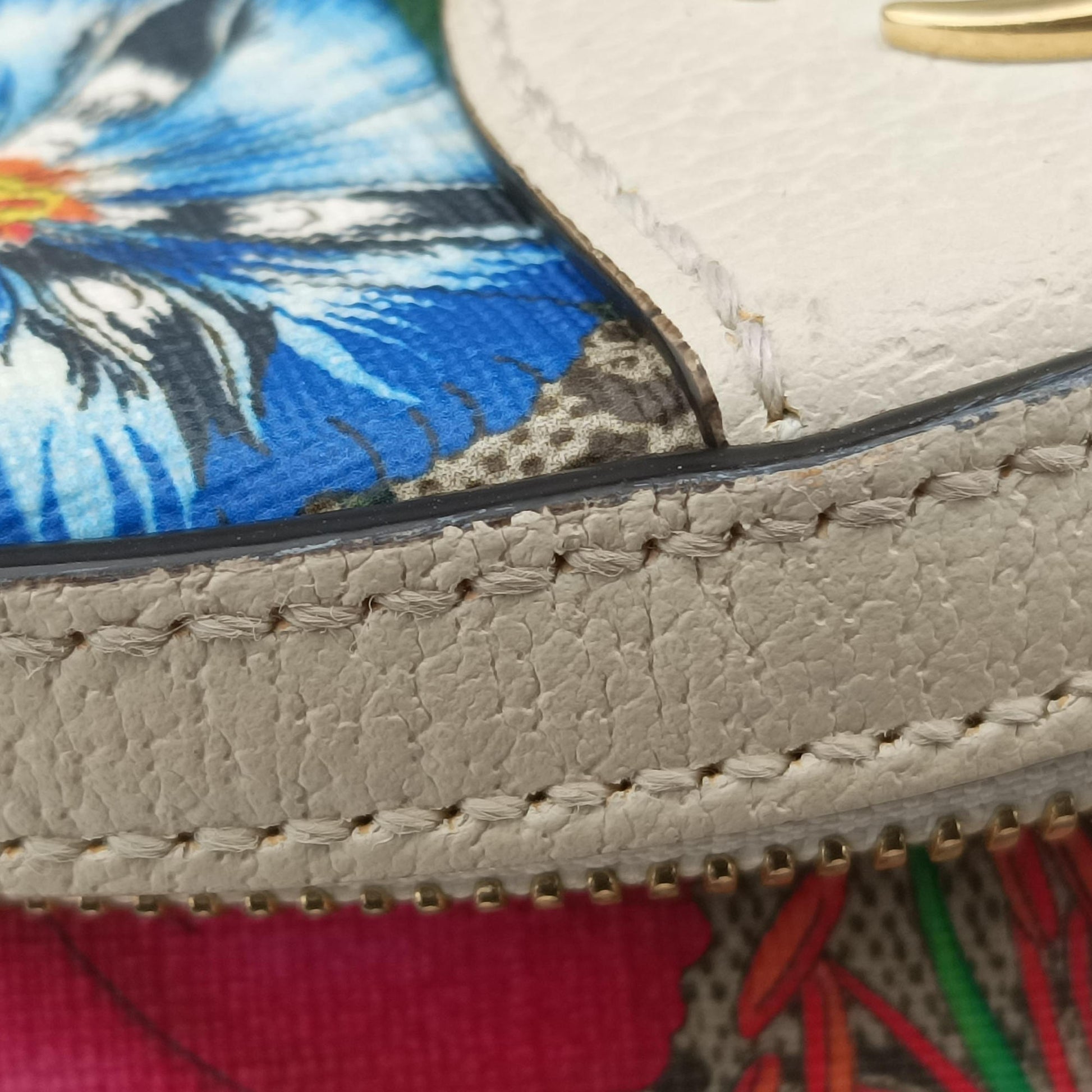 Ophidia Flora Multicolour PVC coated canvas×leather 547965 D030302144オフィディア フローラ マルチカラー PVCコーティングキャンバス×レザー 547965 D030302144