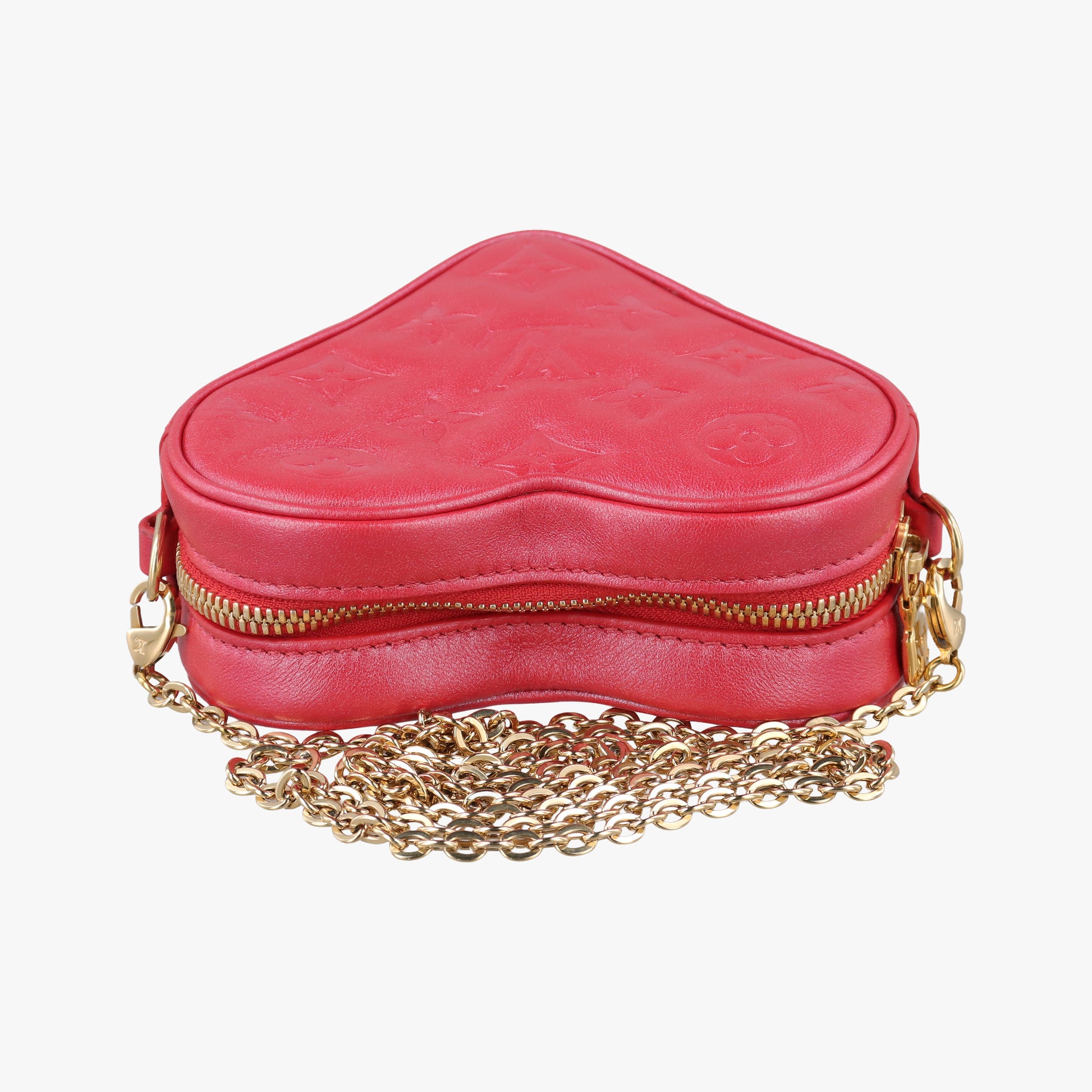 Heart on Chain Red Lambskin M80837 IC Chipハートオンチェーン レッド ラムスキン M80837 ICチップ