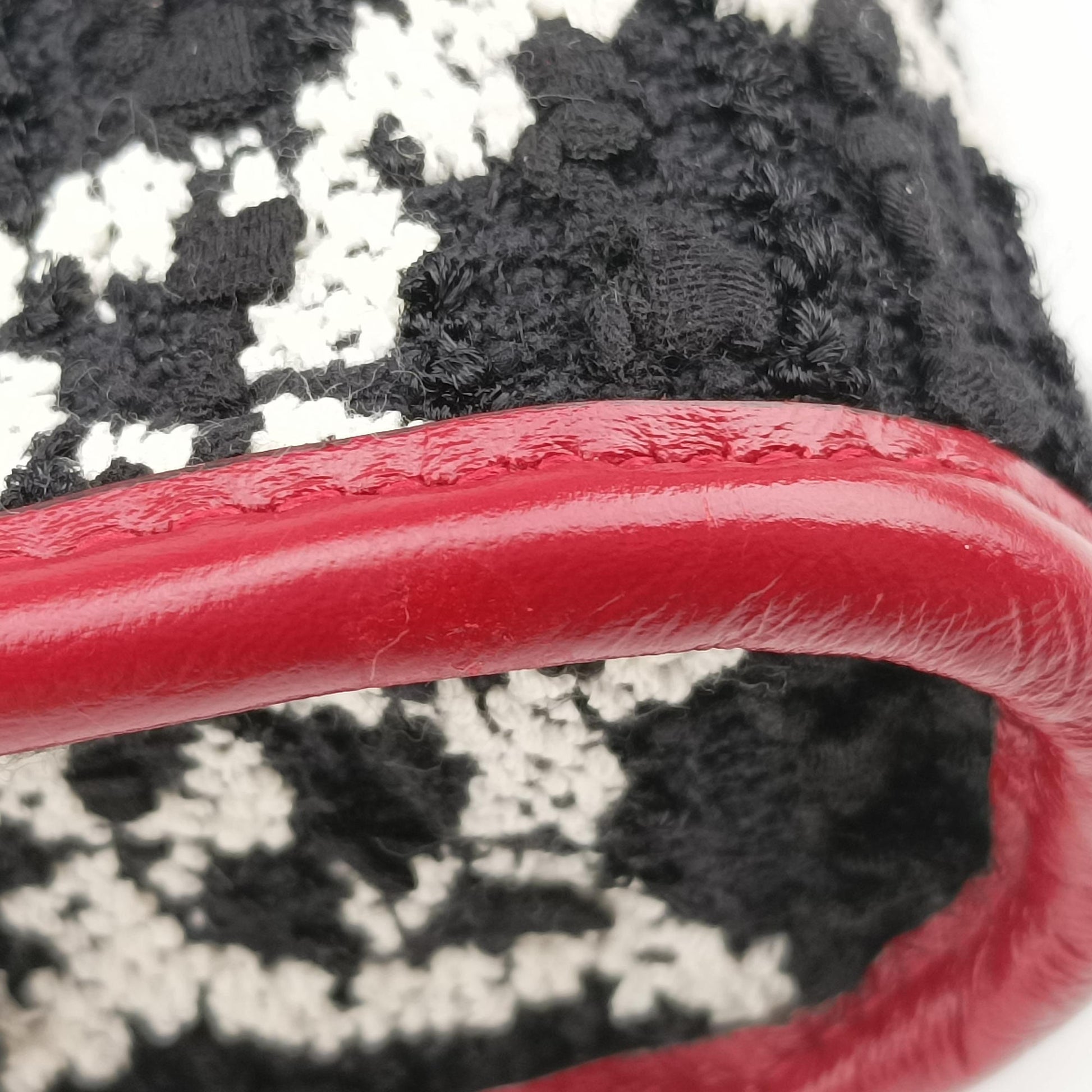 Rajah Black × Red × Multi tweed × leather 537219 I030122329ラジャ ブラック×レッド×マルチ ツイード×レザー 537219 I030122329