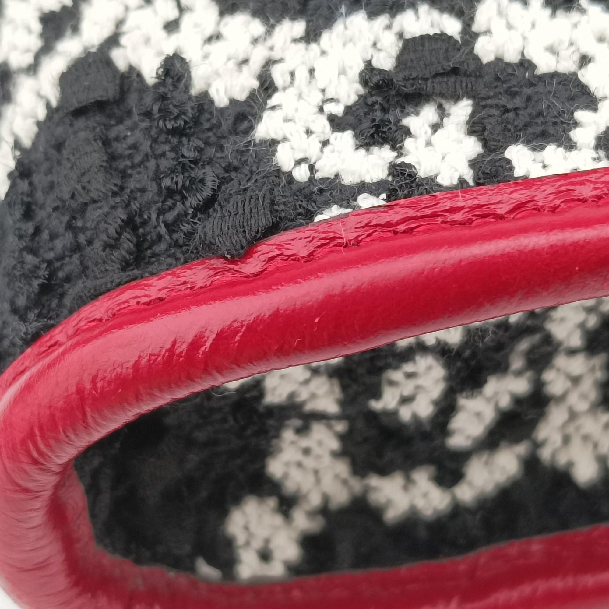Rajah Black × Red × Multi tweed × leather 537219 I030122329ラジャ ブラック×レッド×マルチ ツイード×レザー 537219 I030122329