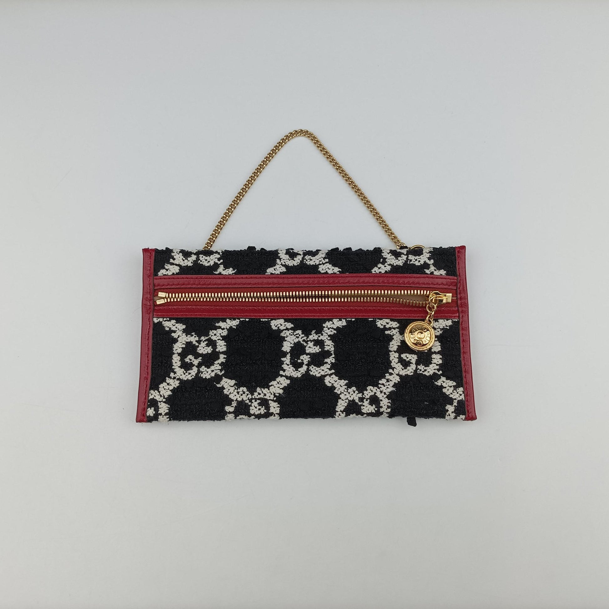 Rajah Black × Red × Multi tweed × leather 537219 I030122329ラジャ ブラック×レッド×マルチ ツイード×レザー 537219 I030122329