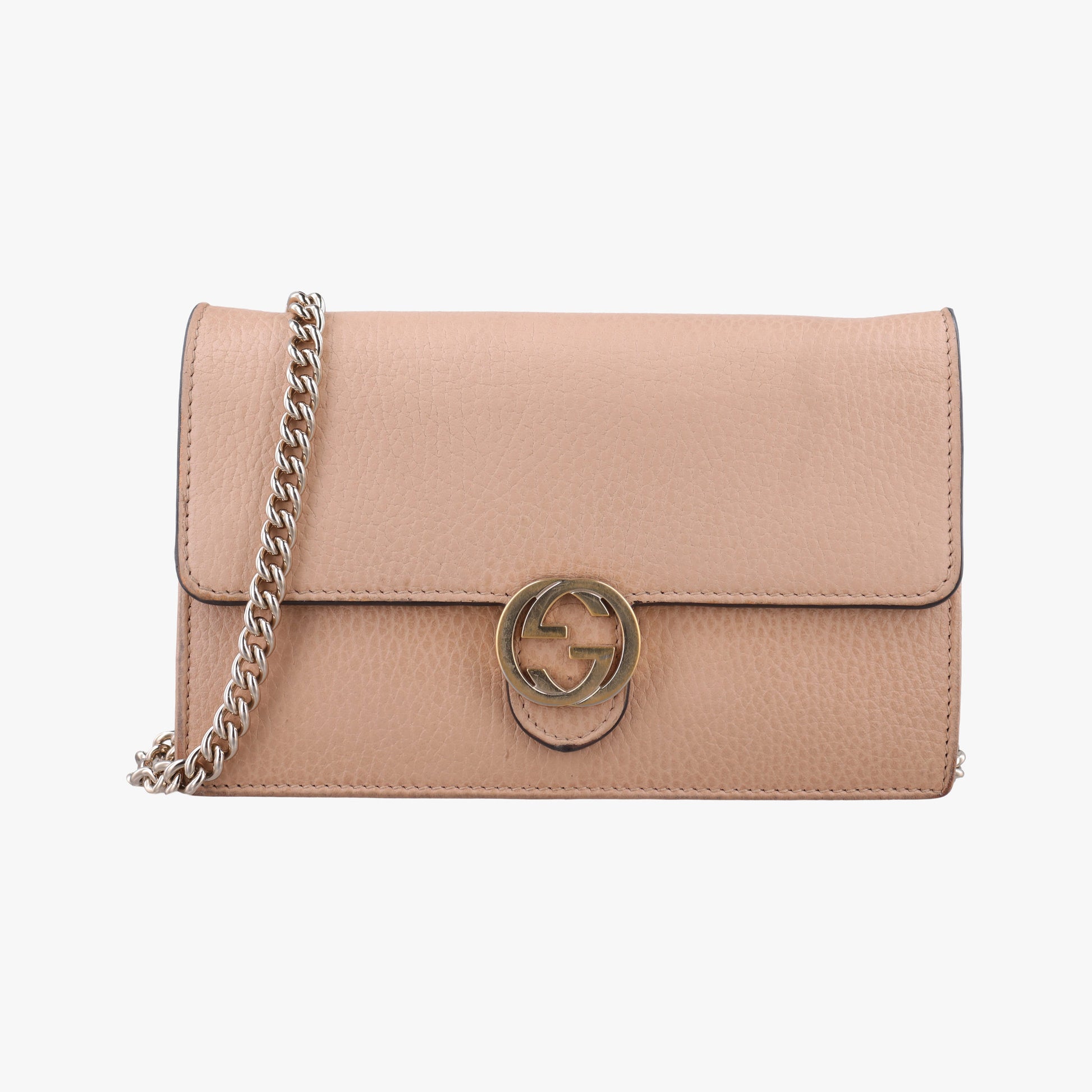 Interlocking G Beige  Leather 510314 インターロッキングG ベージュ レザー 510314 