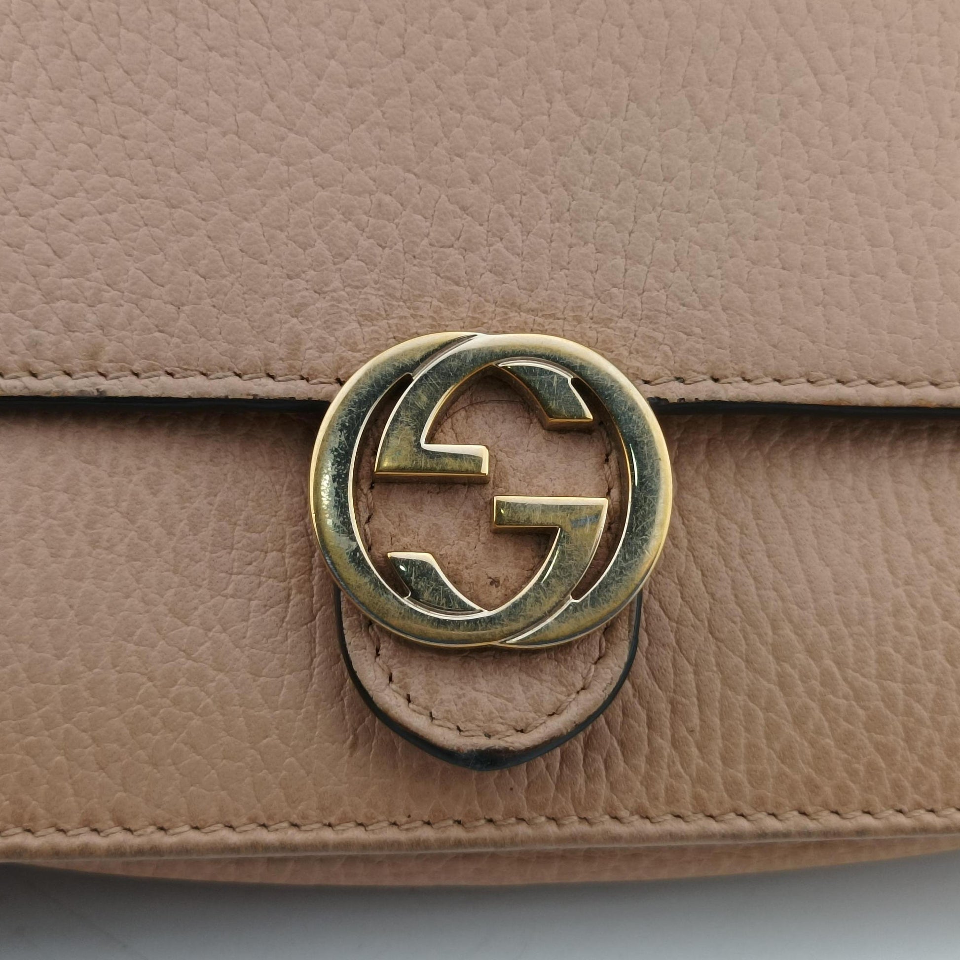 Interlocking G Beige  Leather 510314 インターロッキングG ベージュ レザー 510314 