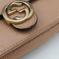 Interlocking G Beige  Leather 510314 インターロッキングG ベージュ レザー 510314 