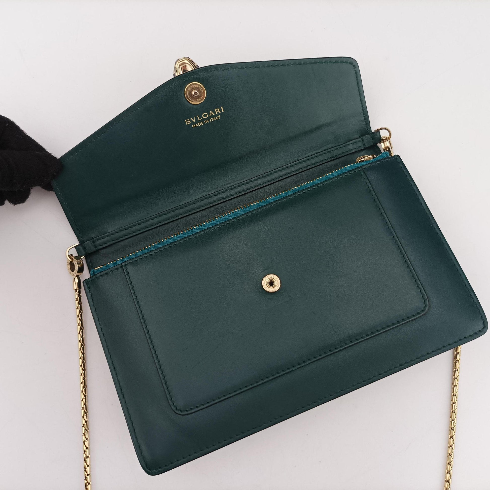 SERPENTI FOREVER Green Leather 2990768Yセルペンティ フォーエバー グリーン レザー 2990768Y