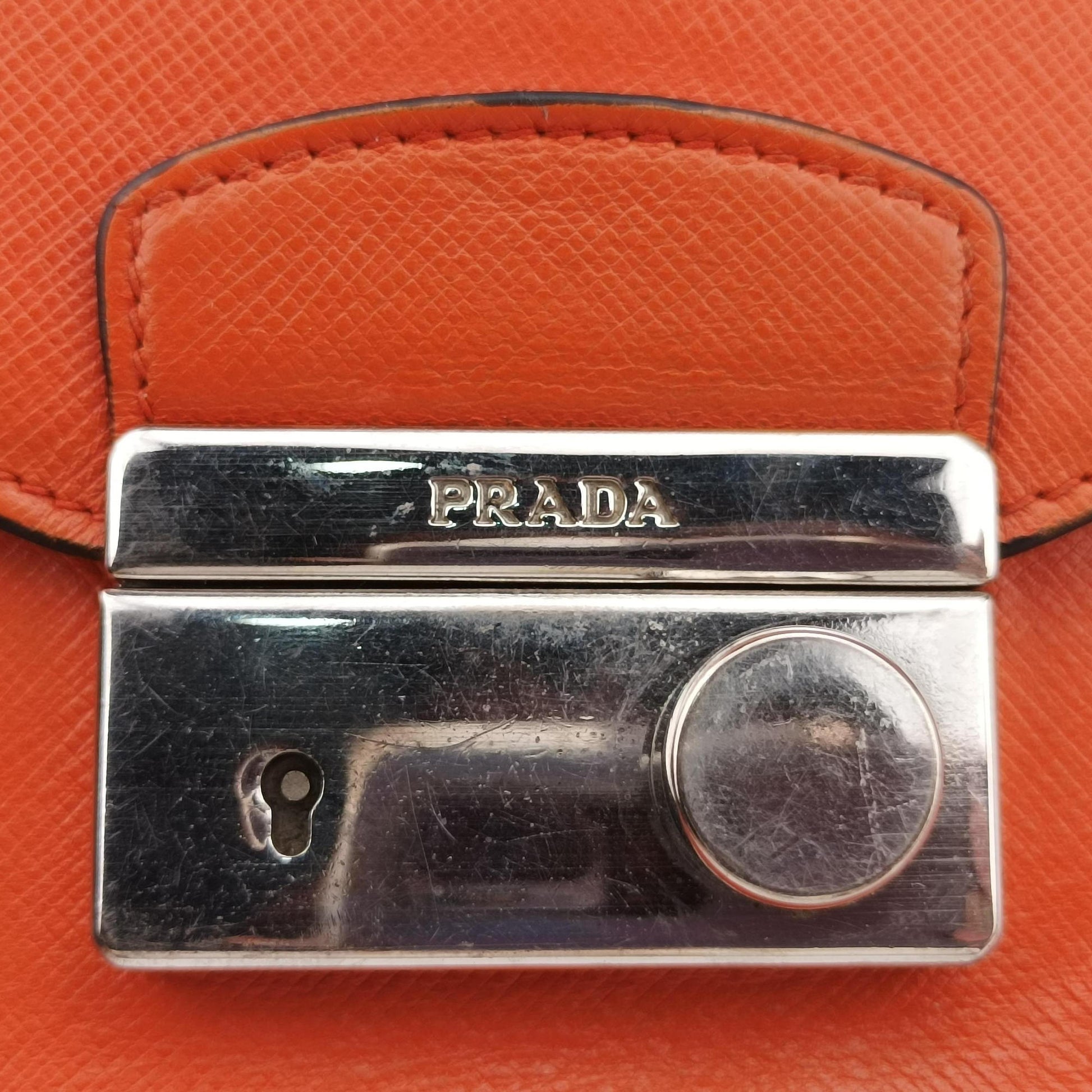 Sound Lock Orange SAFFIANO Leather BN0924 127サウンドロック オレンジ サフィアーノレザー BN0924 127