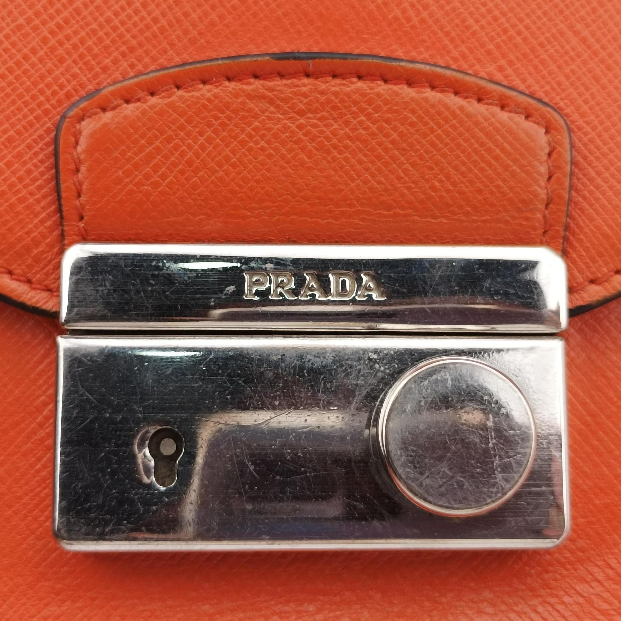 Sound Lock Orange SAFFIANO Leather BN0924 127サウンドロック オレンジ サフィアーノレザー BN0924 127