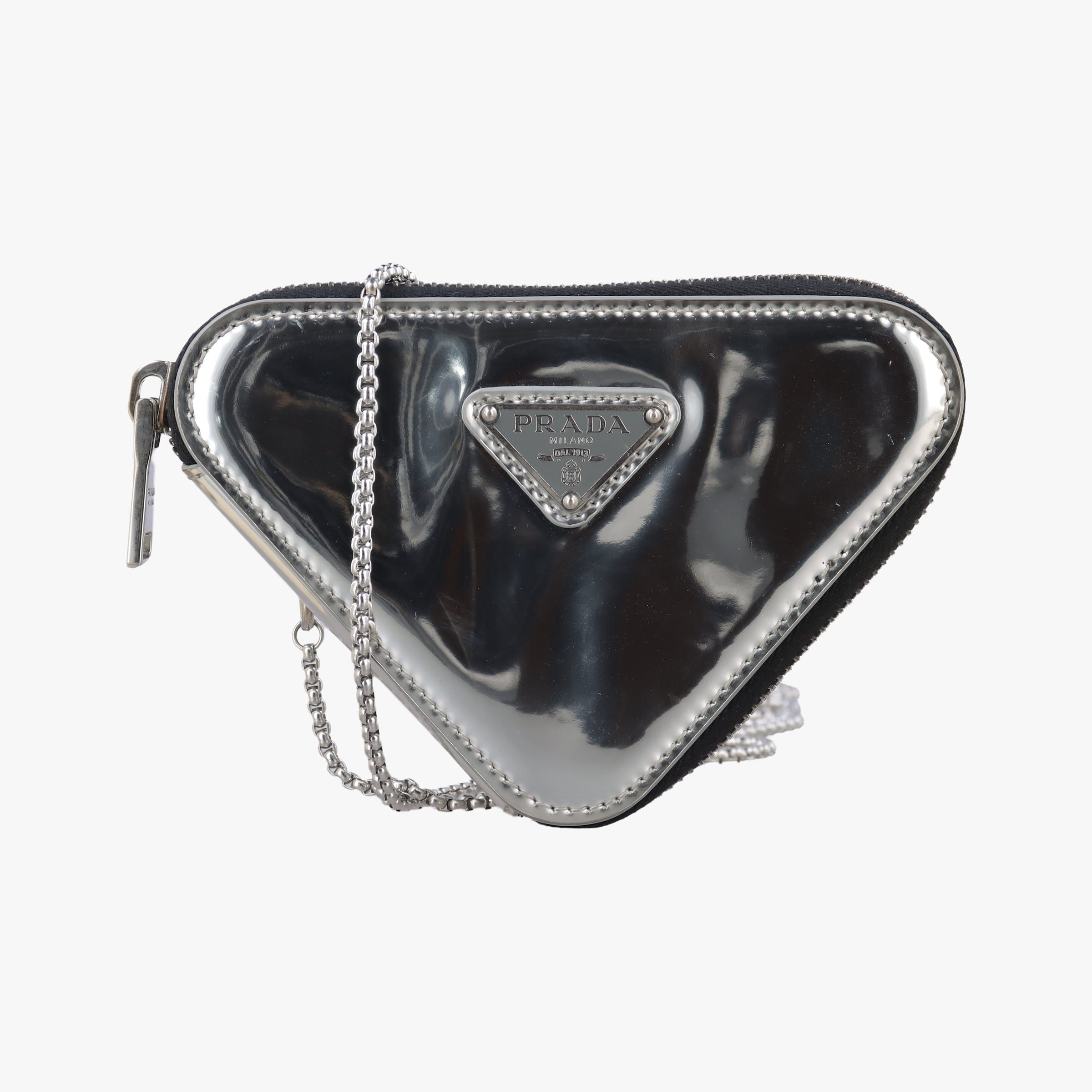 Triangle Logo Silver patent 230-Aトライアングルロゴ シルバー パテント 230-A