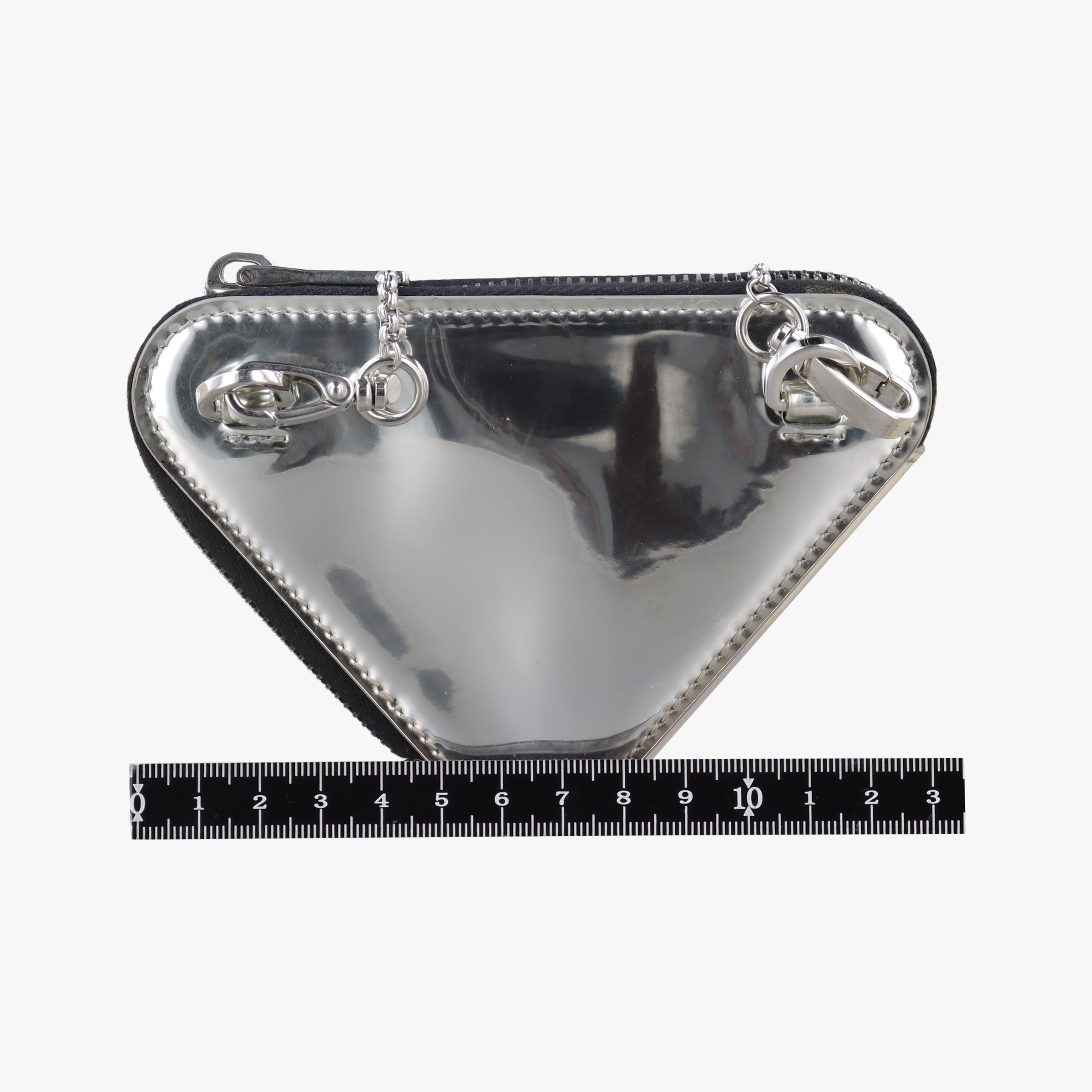 Triangle Logo Silver patent 230-Aトライアングルロゴ シルバー パテント 230-A