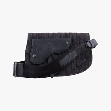 Saddle Black Jacquard×Leather 03-BO-0169サドルバッグ ブラック ジャガード×レザー 03-BO-0169