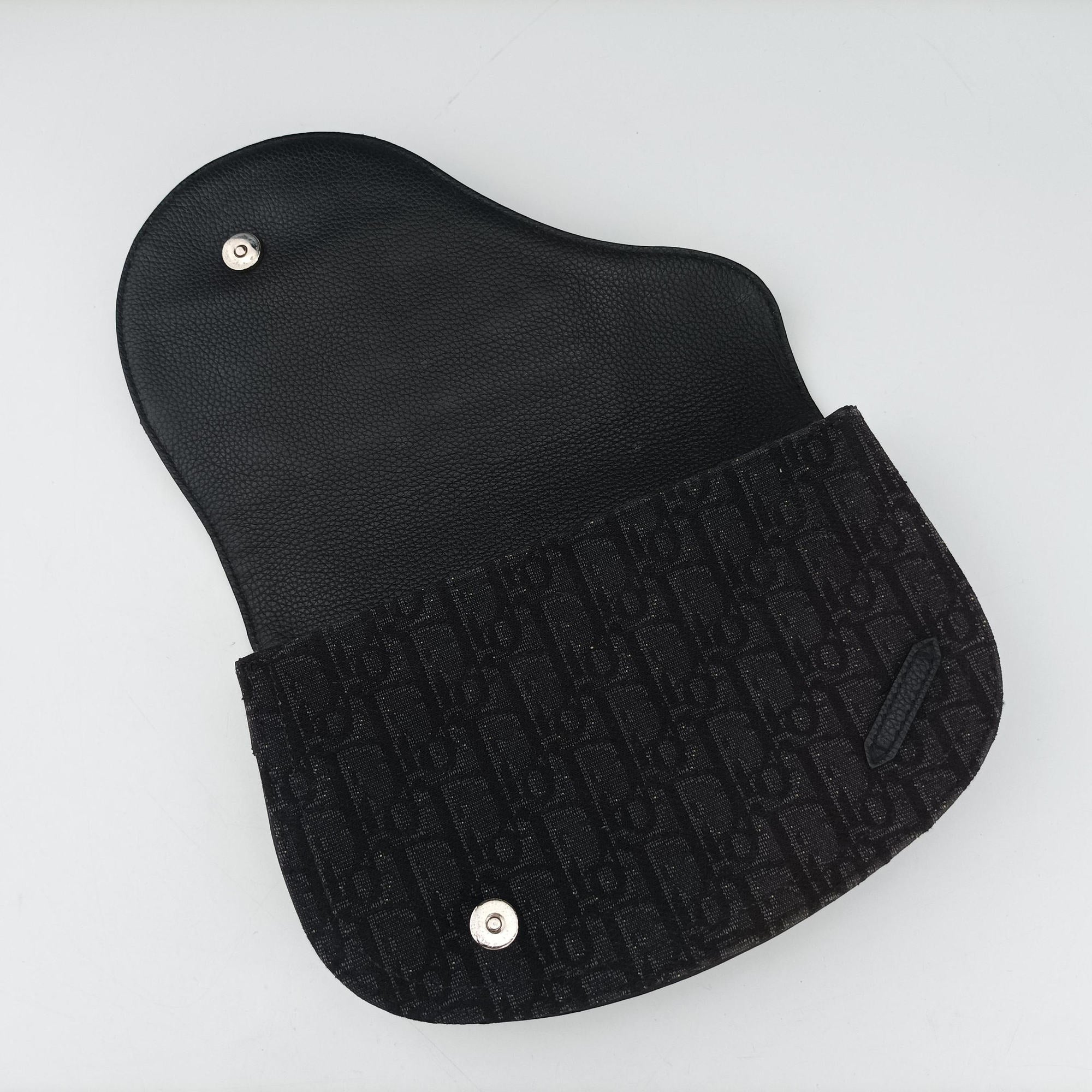 Saddle Black Jacquard×Leather 03-BO-0169サドルバッグ ブラック ジャガード×レザー 03-BO-0169