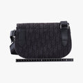Saddle Black Jacquard×Leather 03-BO-0169サドルバッグ ブラック ジャガード×レザー 03-BO-0169