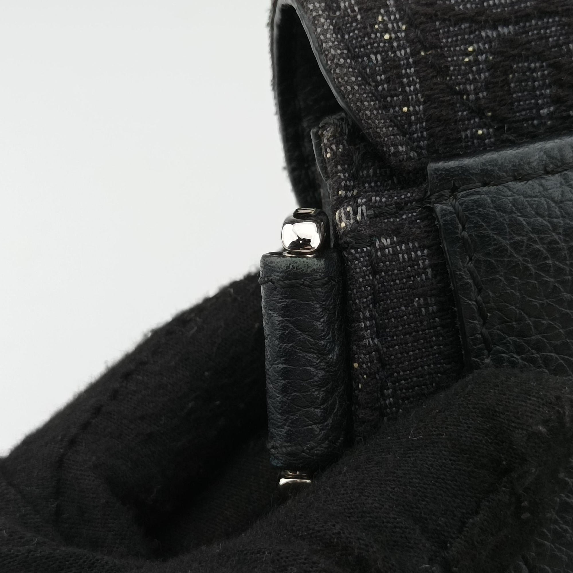 Saddle Black Jacquard×Leather 03-BO-0169サドルバッグ ブラック ジャガード×レザー 03-BO-0169