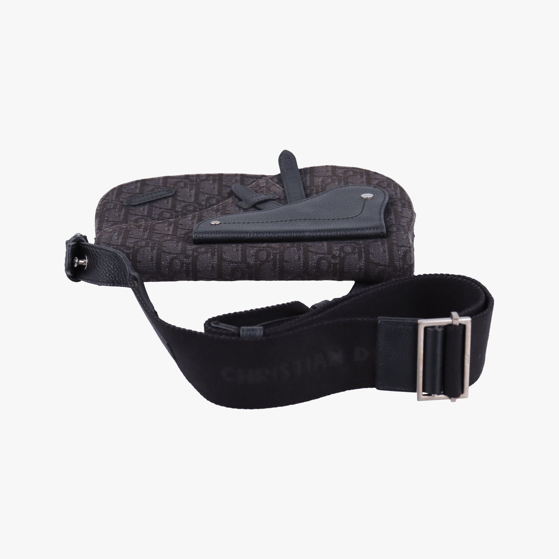 Saddle Black Jacquard×Leather 03-BO-0169サドルバッグ ブラック ジャガード×レザー 03-BO-0169